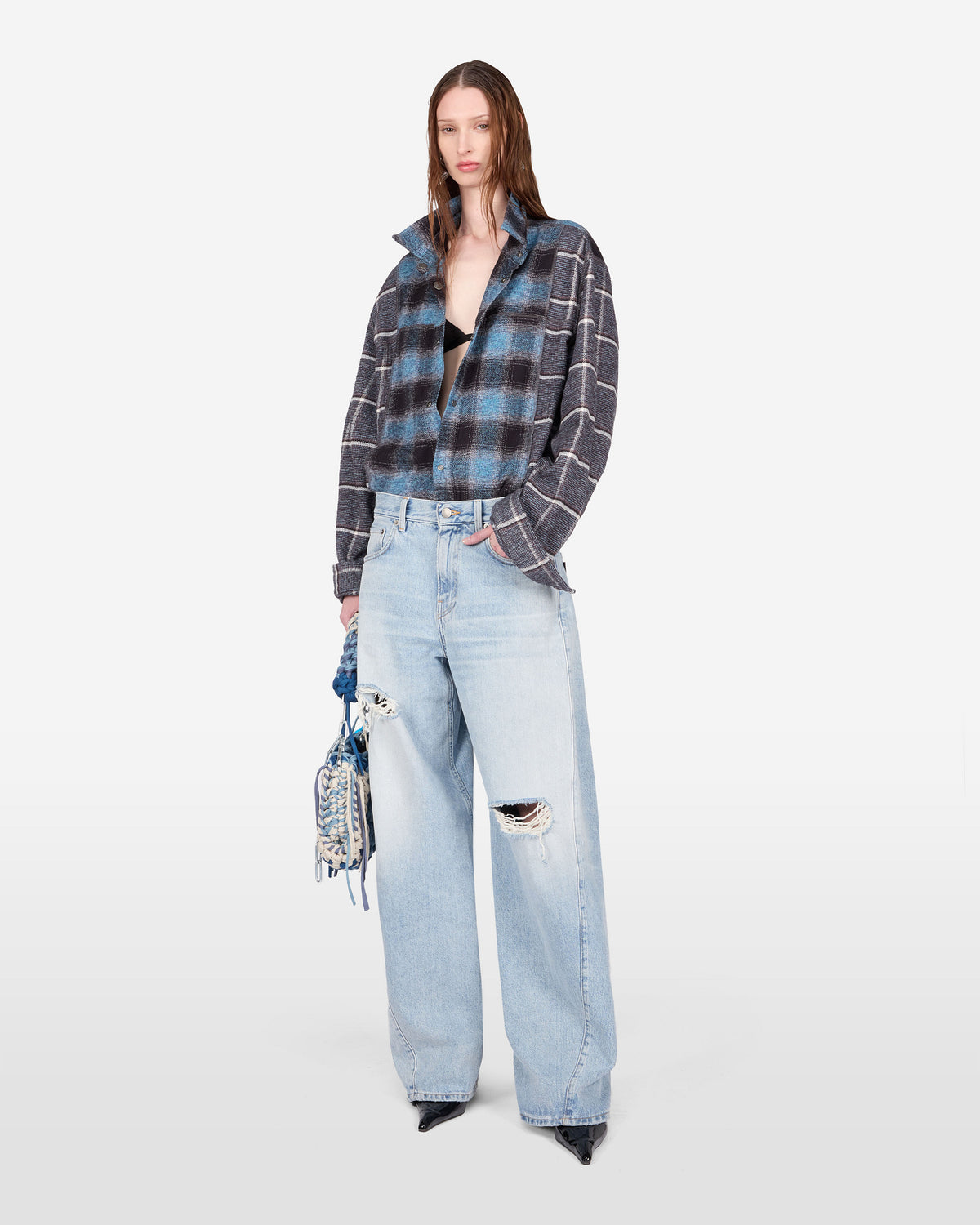 CLYDE BROKEN DENIM JEANS // MARFA BLUE