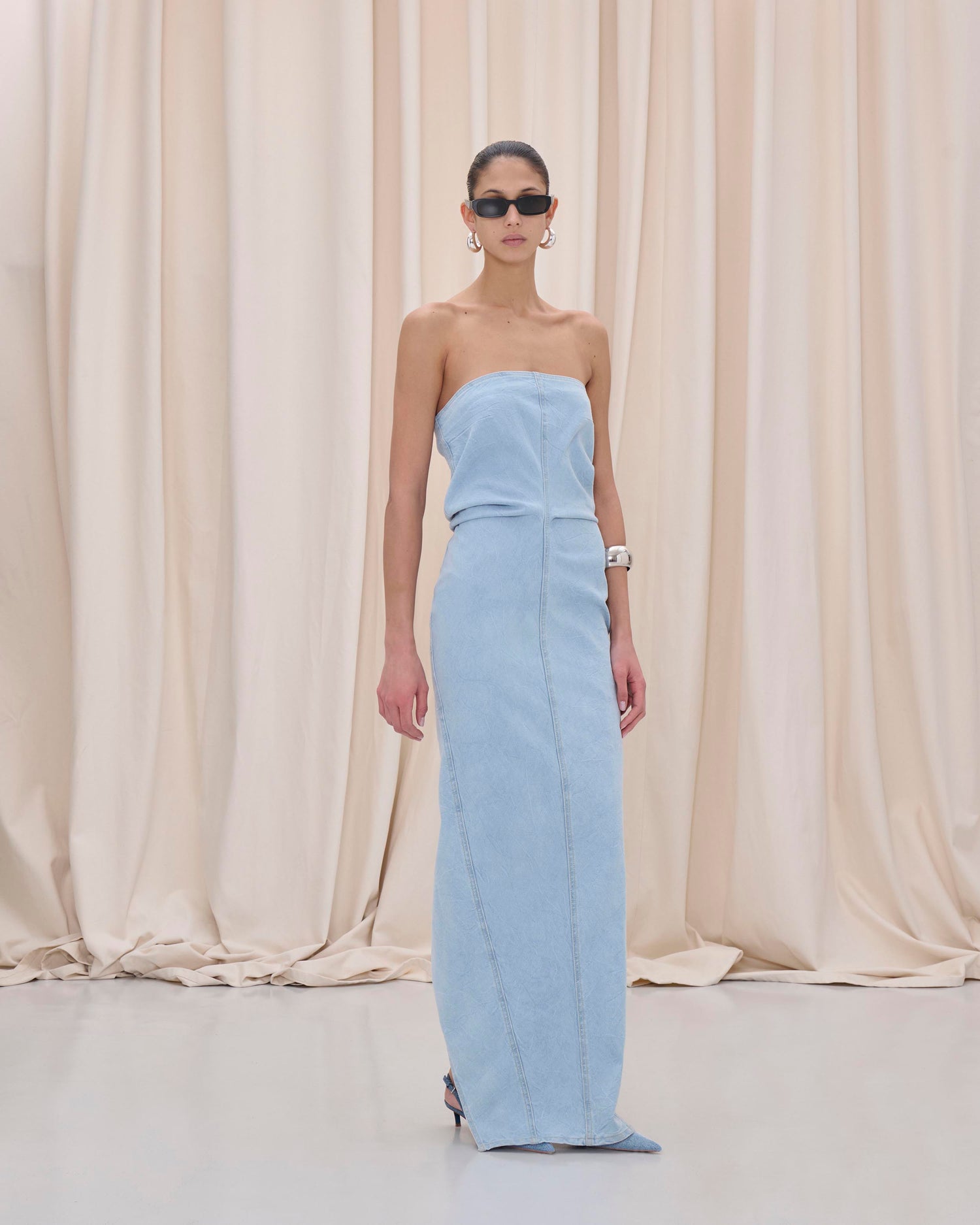 JILL DRESS // ICE GREY