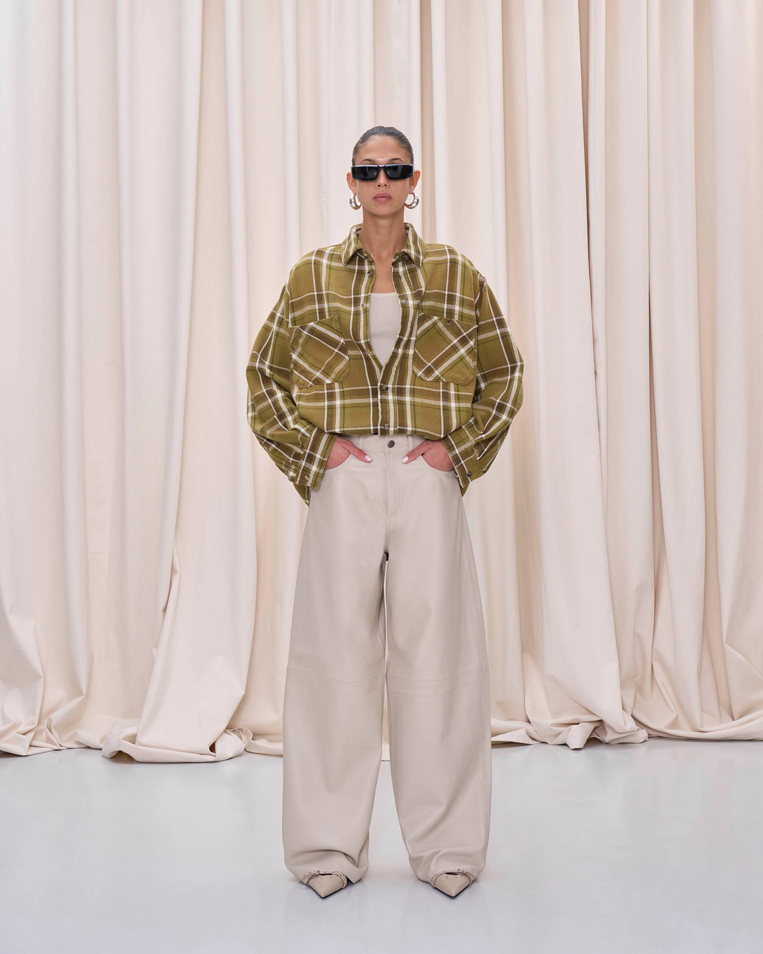 NELSON CHECK 99 SHIRT // MILITARY