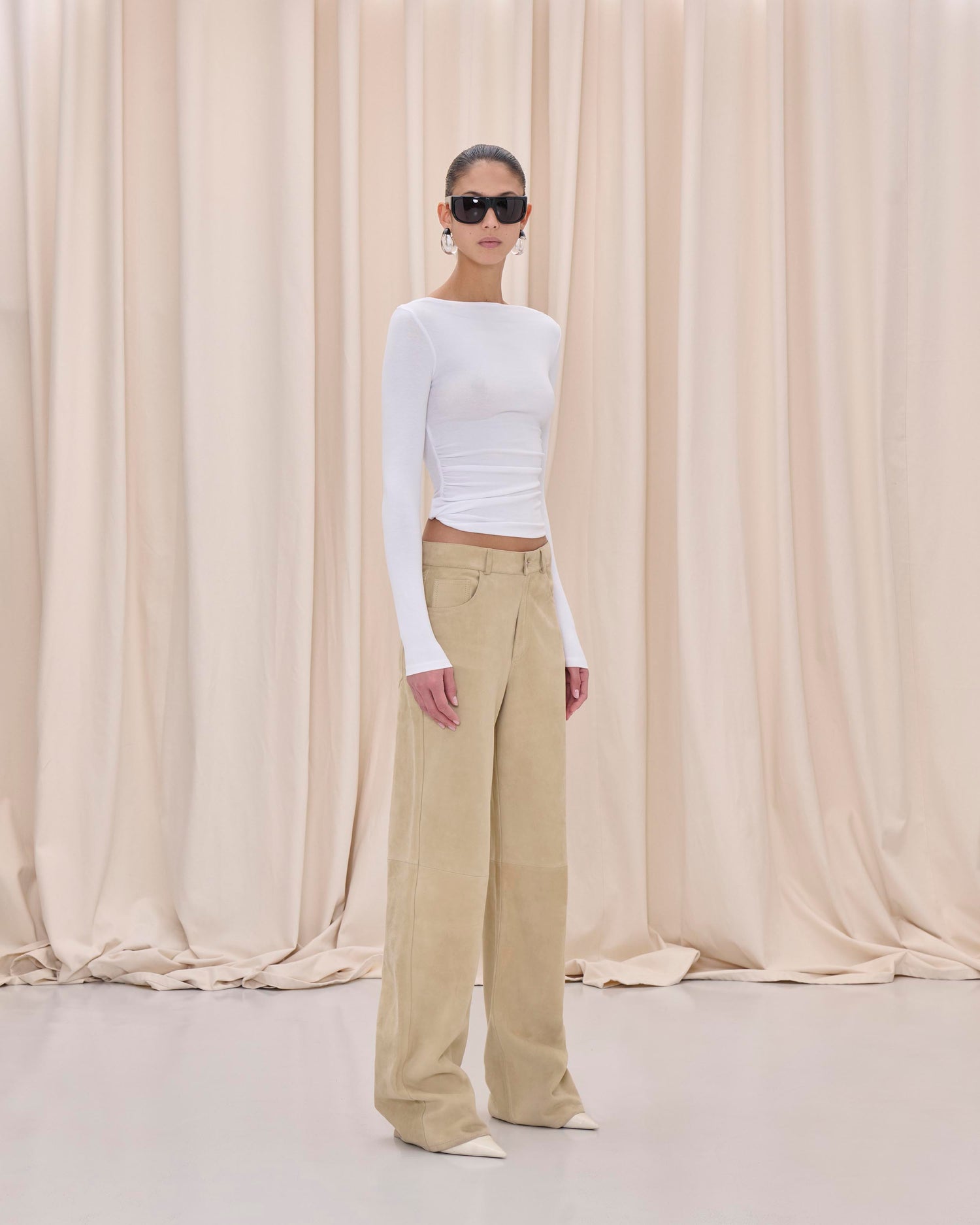 KOREA SUEDE PANTS // BEIGE