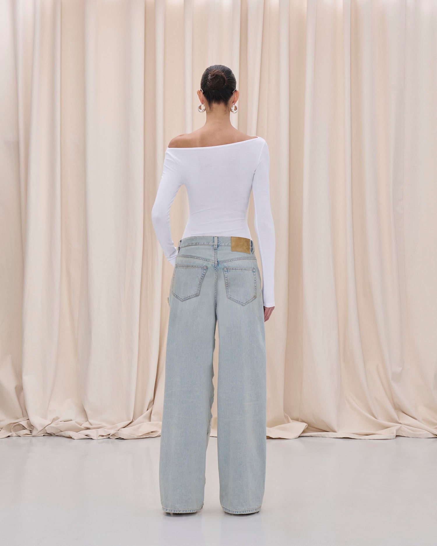 BONNIE SATIN DENIM // DUSTY BLUE