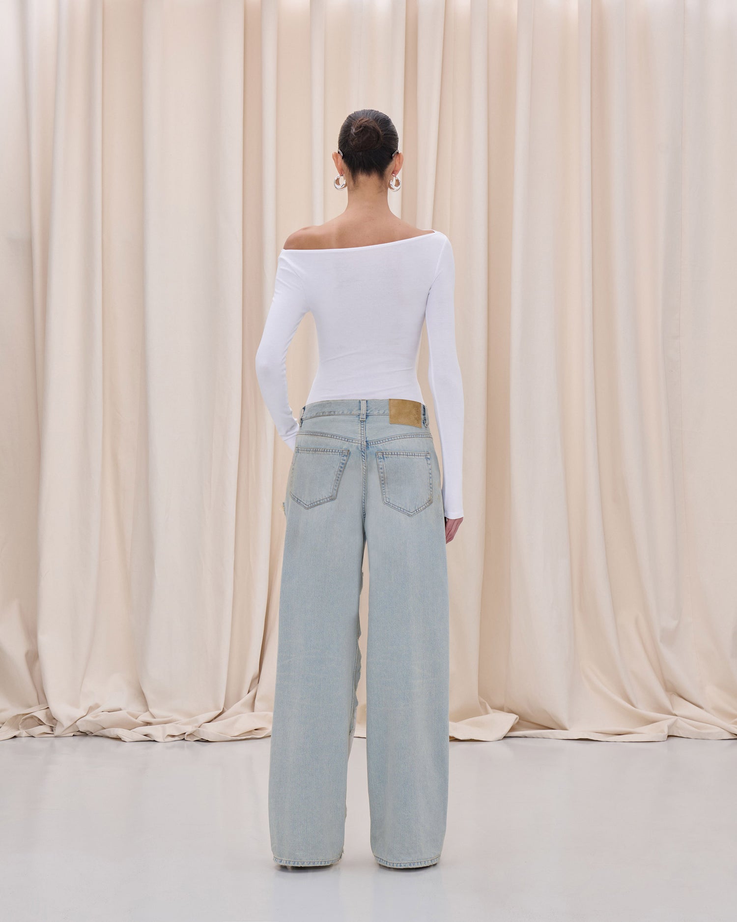 BONNIE SATIN DENIM // DUSTY BLUE