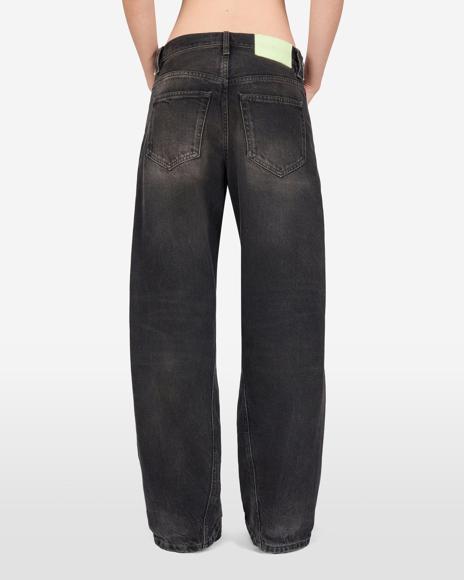 BONNIE ZIP DENIM JEANS // VINTAGE BLACK