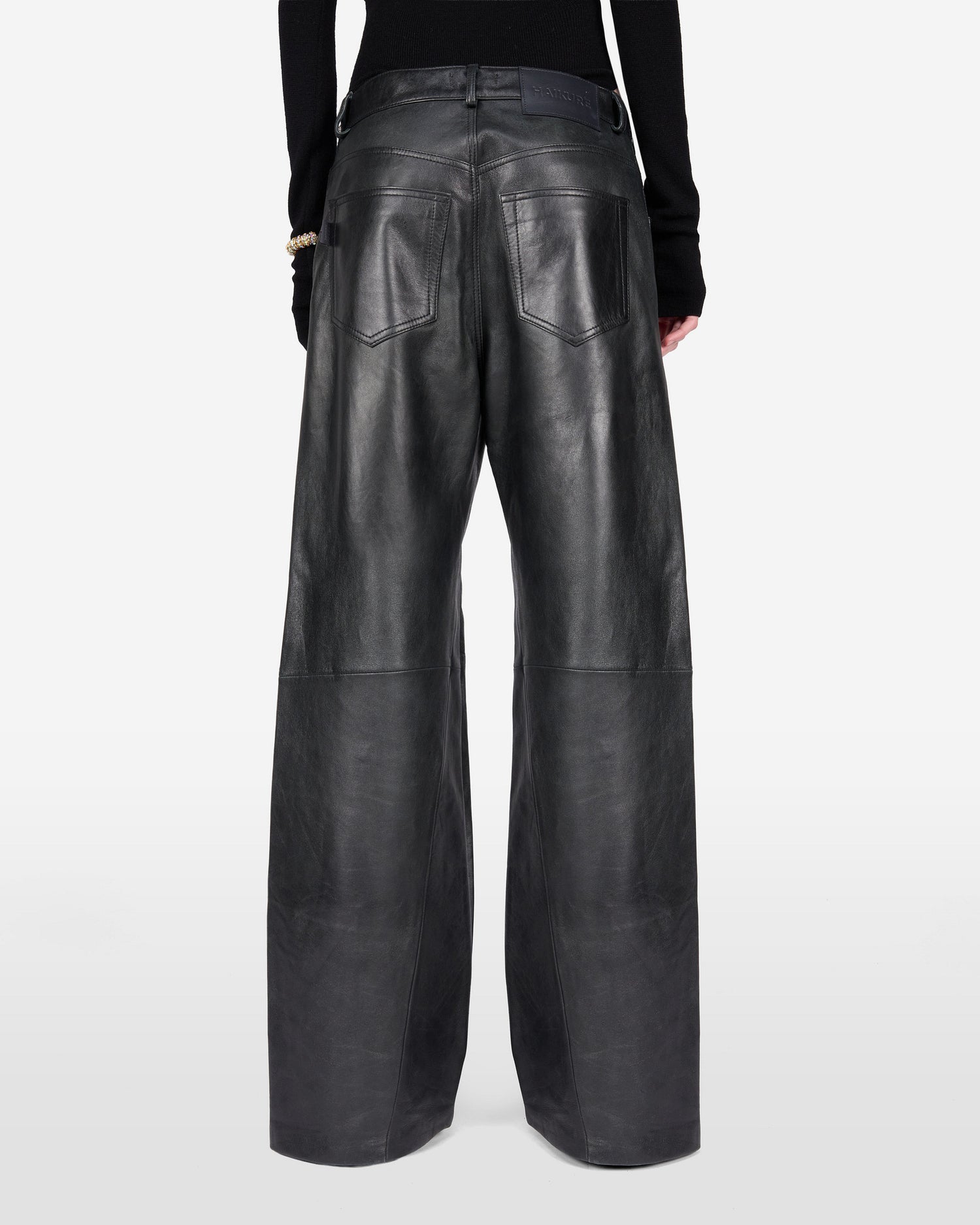 BONNIE ZIP LEATHER PANTS // BLACK