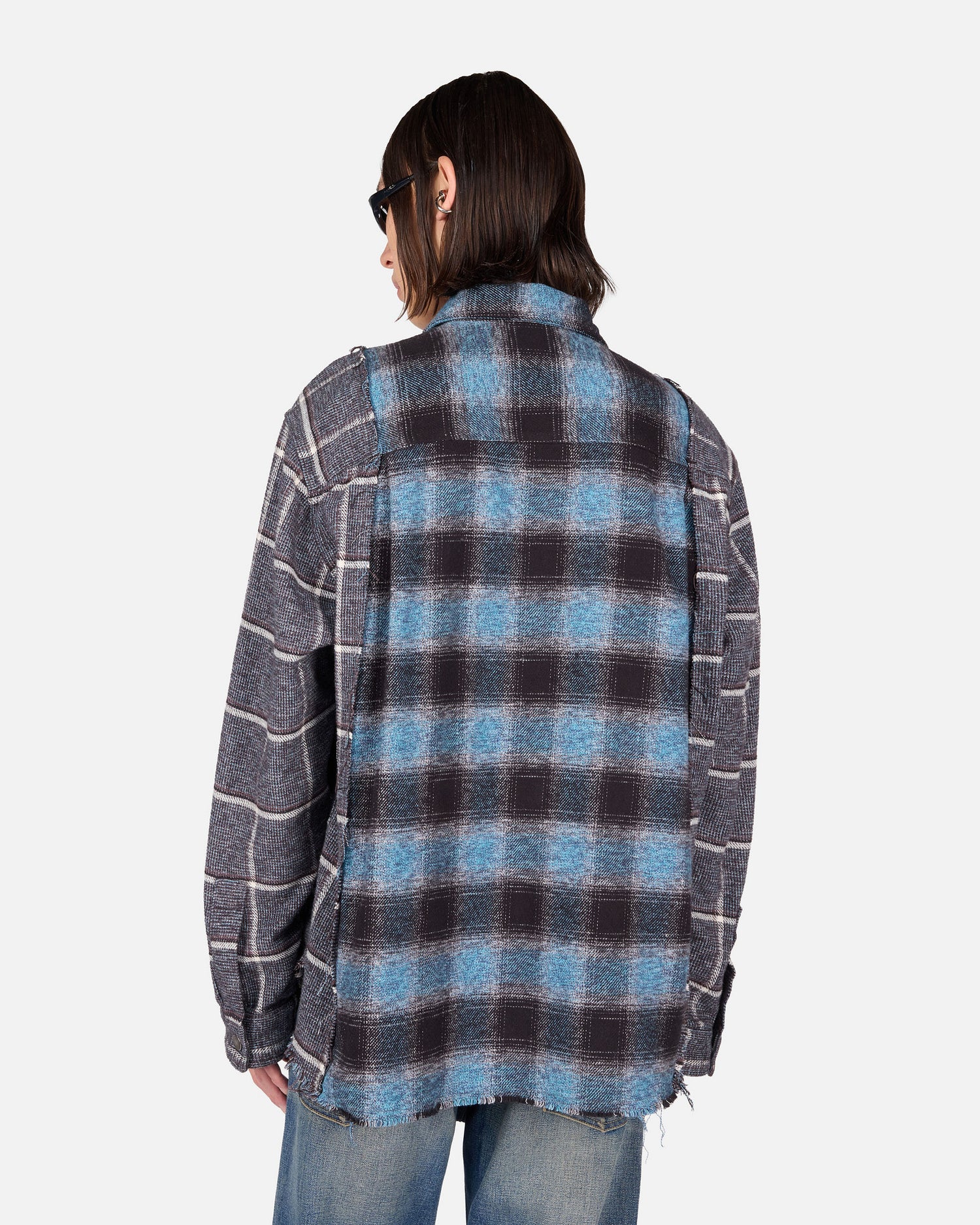 ARNO DOUBLE CHECK SHIRT// CHECK BLACK AND BLUE