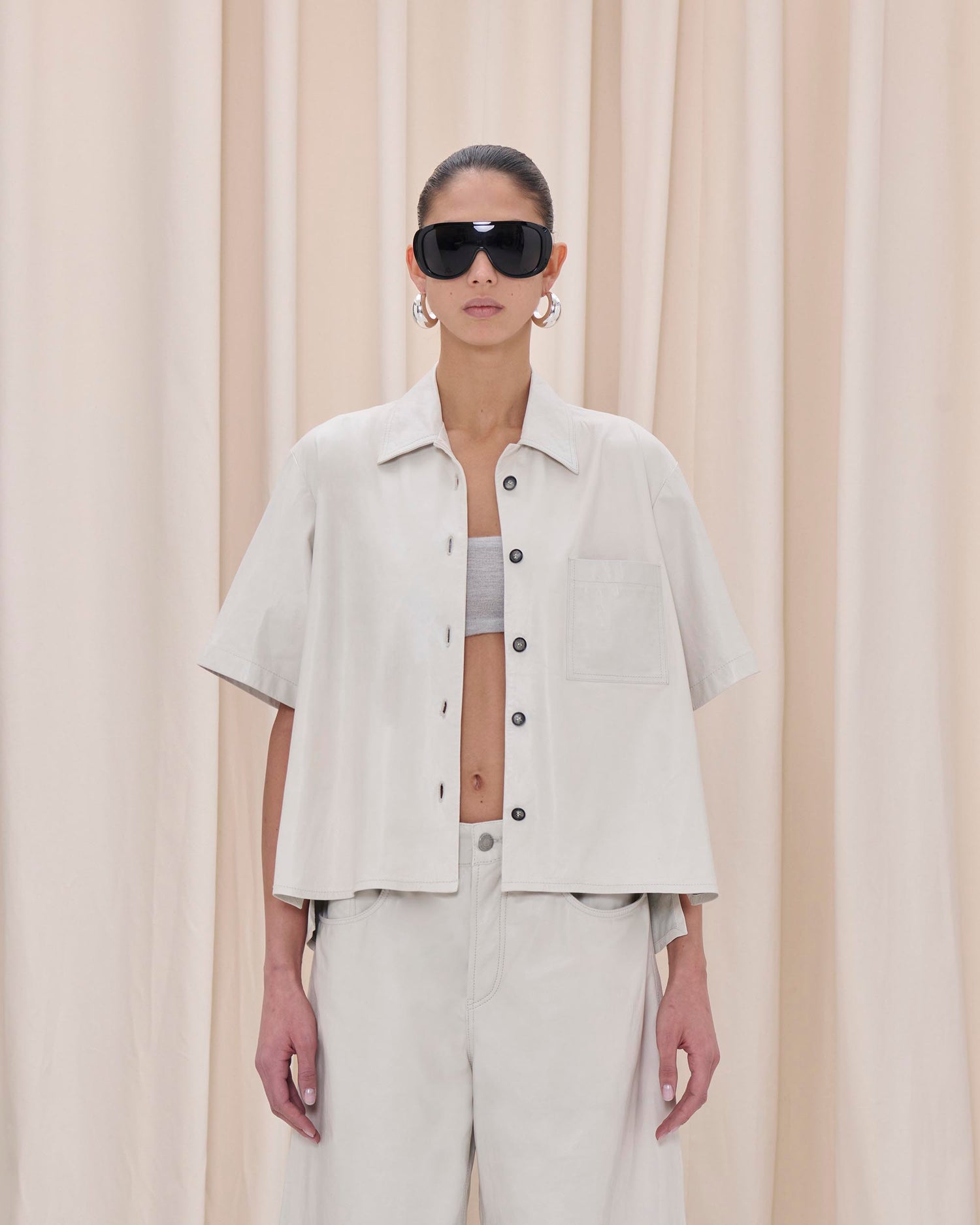 AVRIL WRINKLED SHIRT // WHITE
