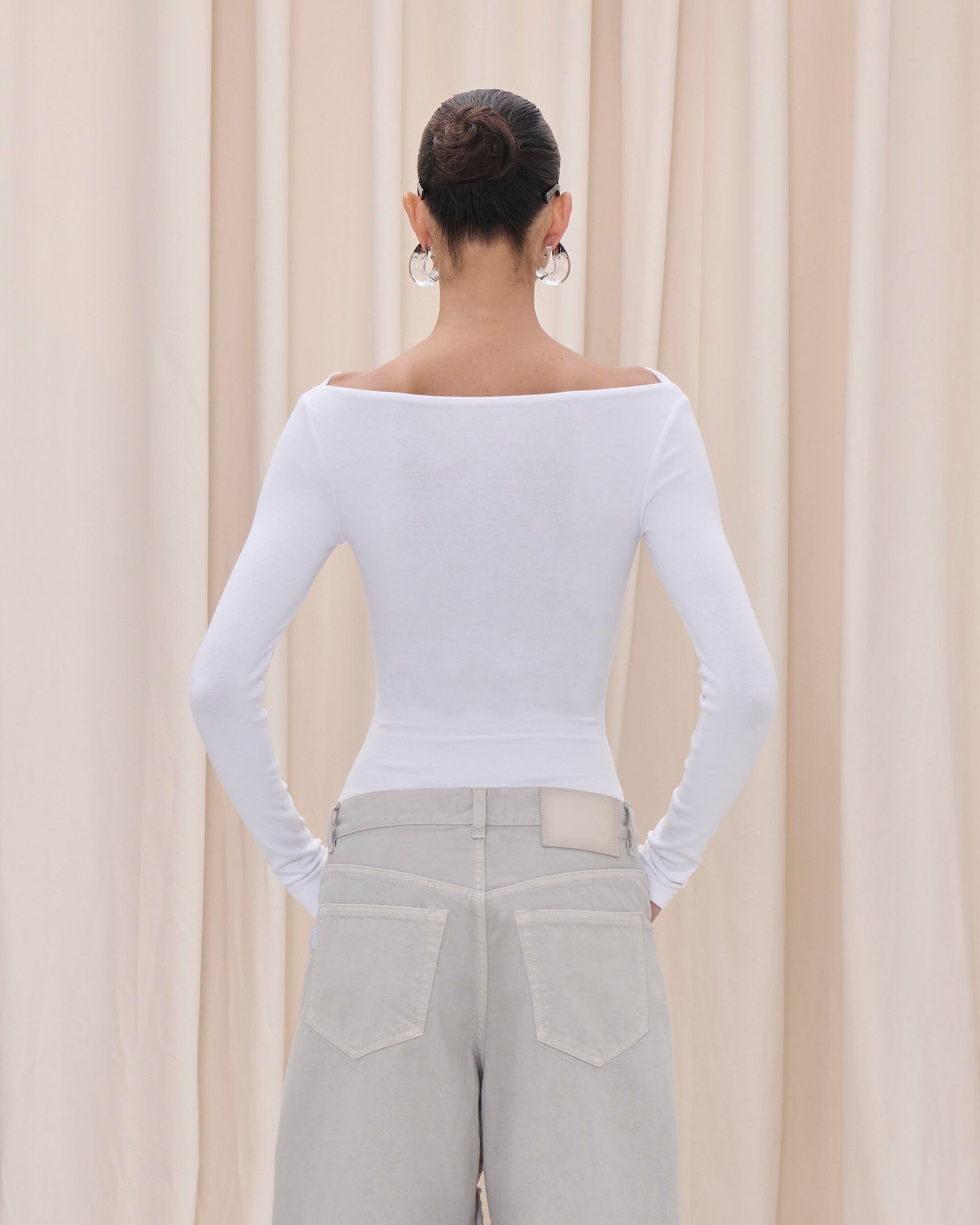 BONNIE SATIN BULL DENIM // WIND GREY