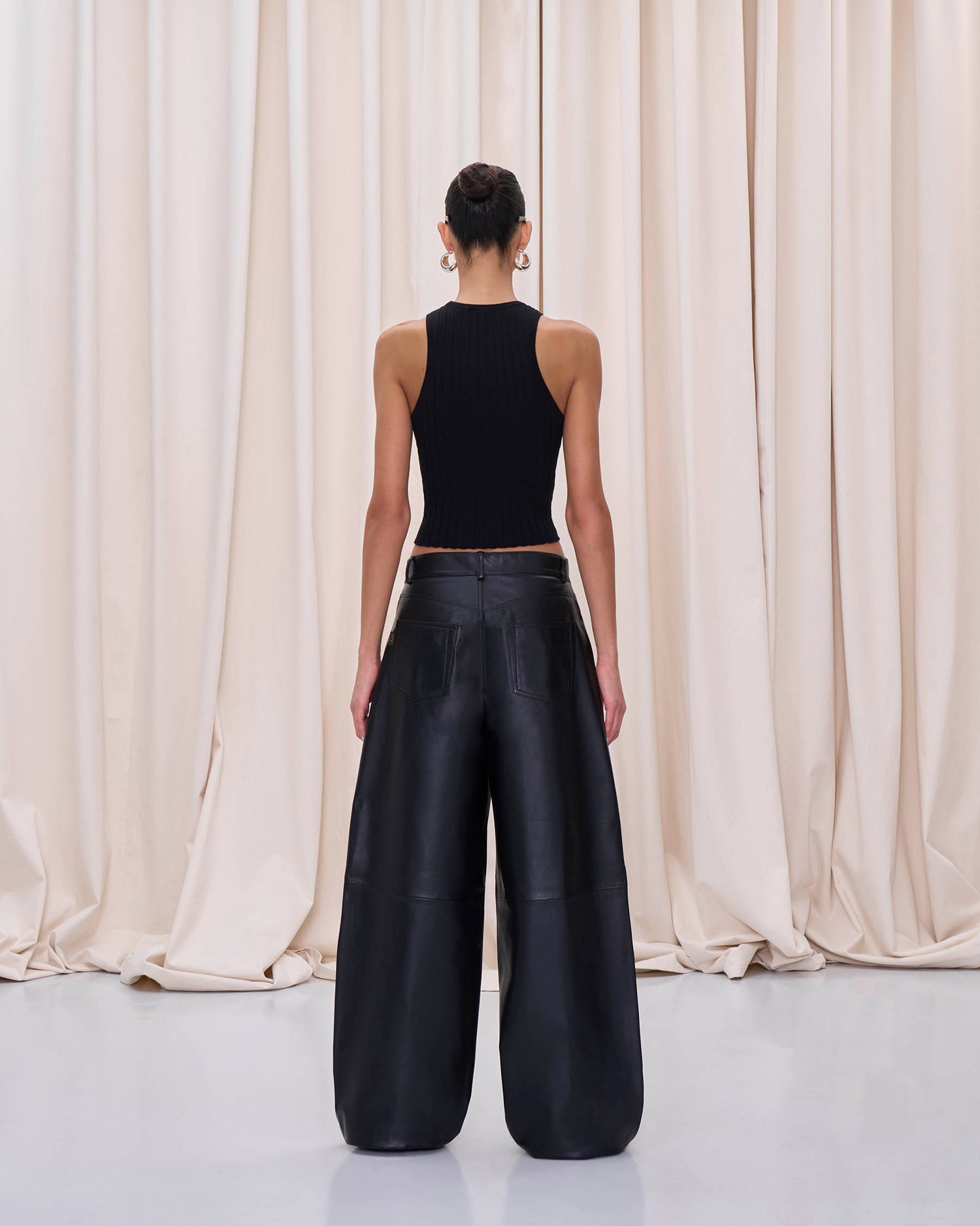 BETHANY LEATHER TROUSERS // BLACK