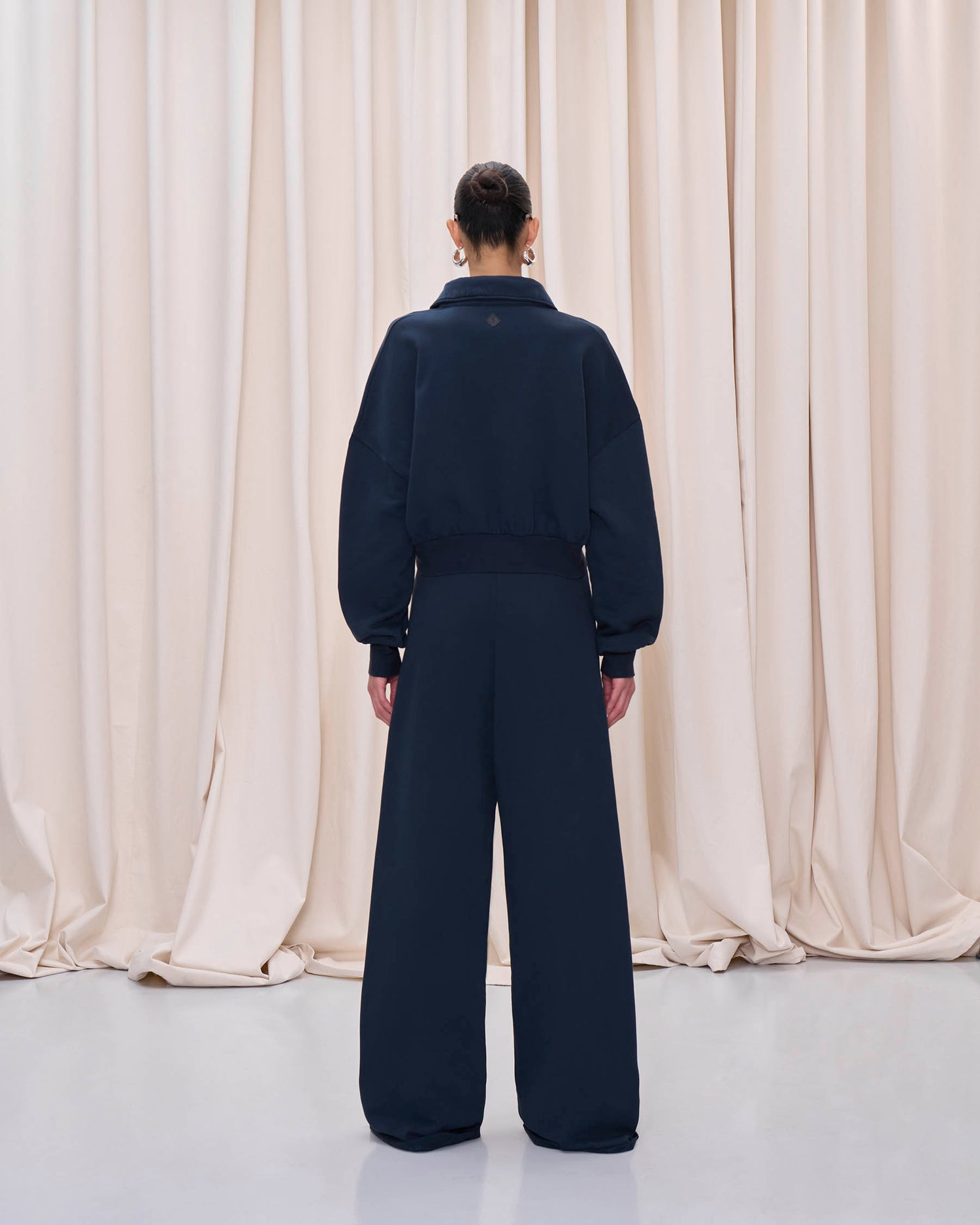 EDIE POLO SWEATSHIRT // NAVY