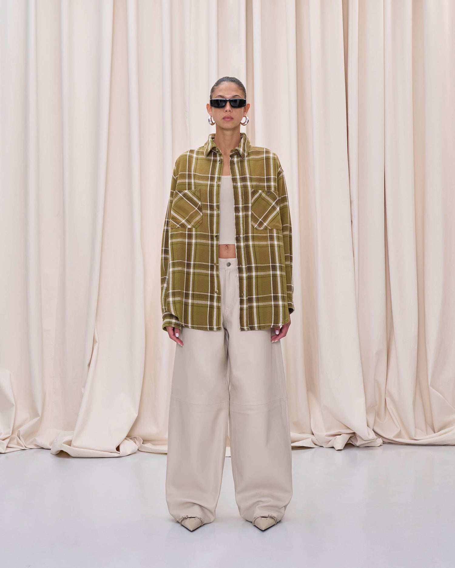 NELSON CHECK 99 SHIRT // MILITARY