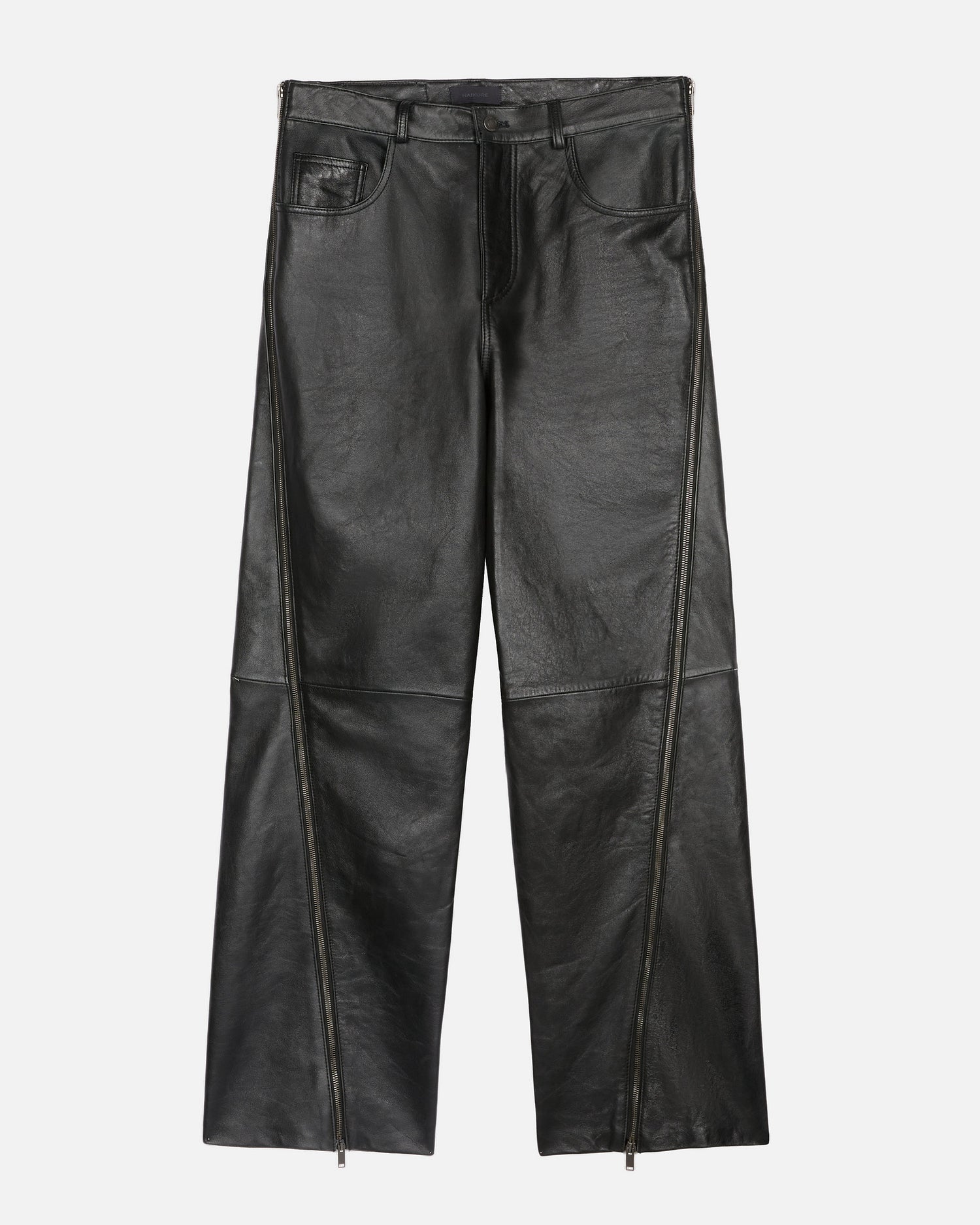 BONNIE ZIP LEATHER PANTS // BLACK