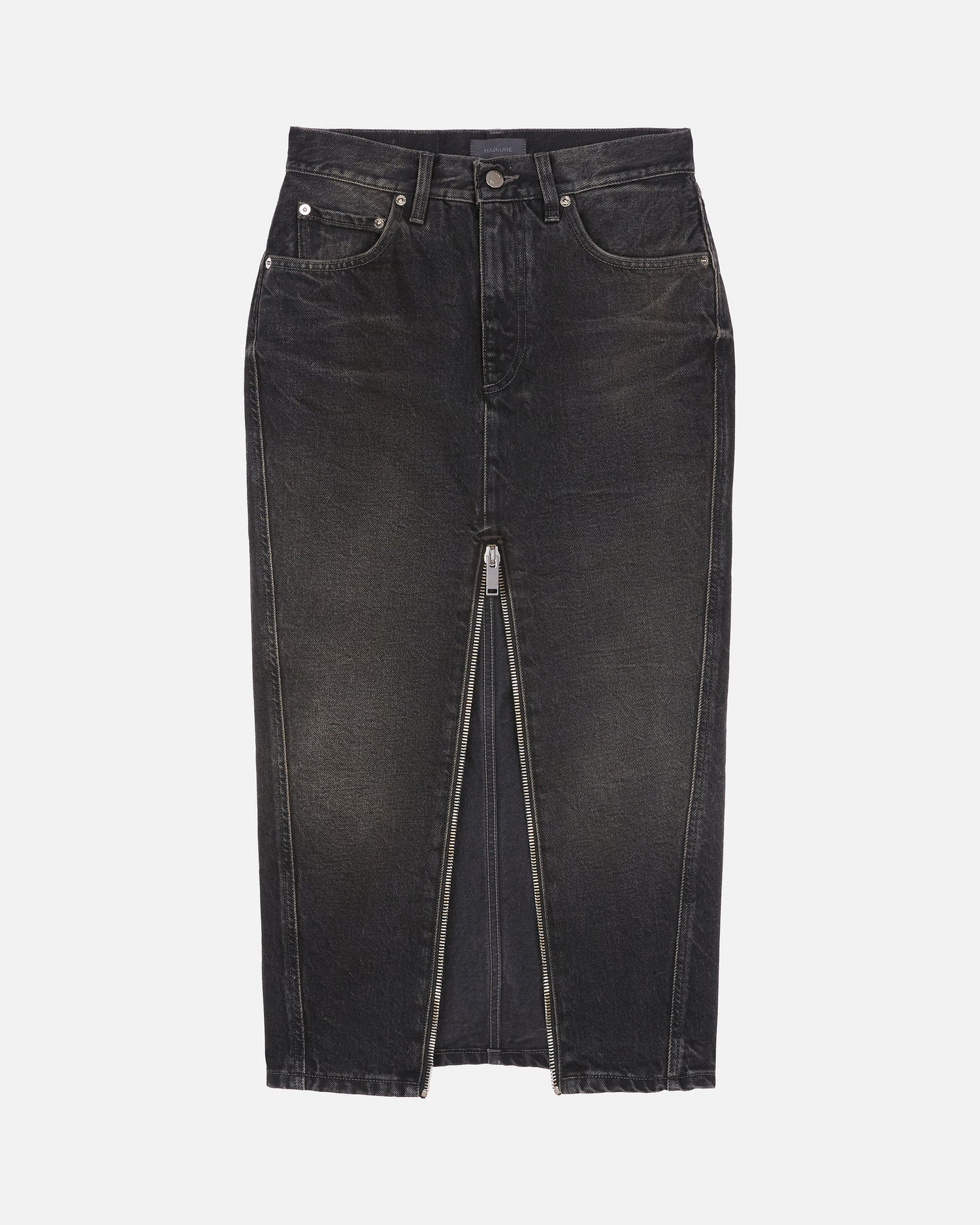 MIRA DENIM SKIRT // VINTAGE BLACK