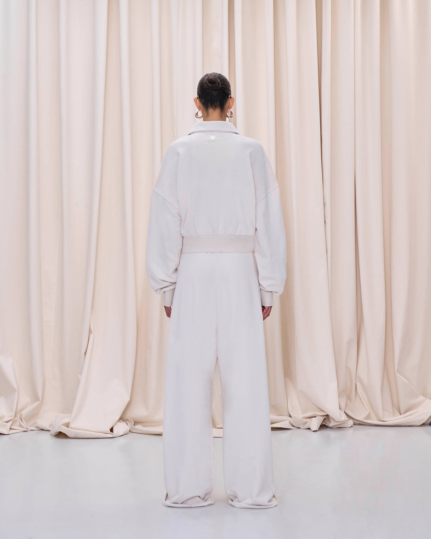 EDIE POLO SWEATSHIRT // ECRU