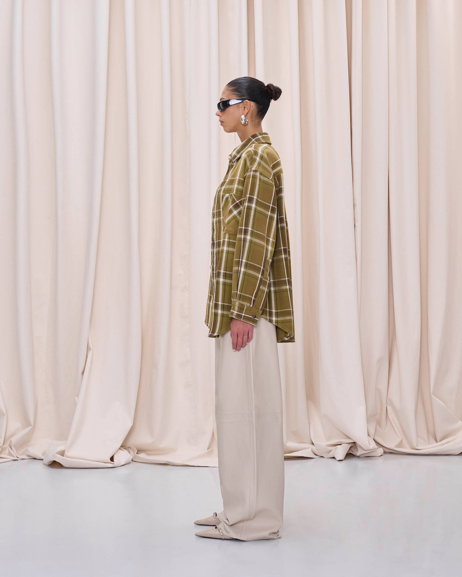 NELSON CHECK 99 SHIRT // MILITARY