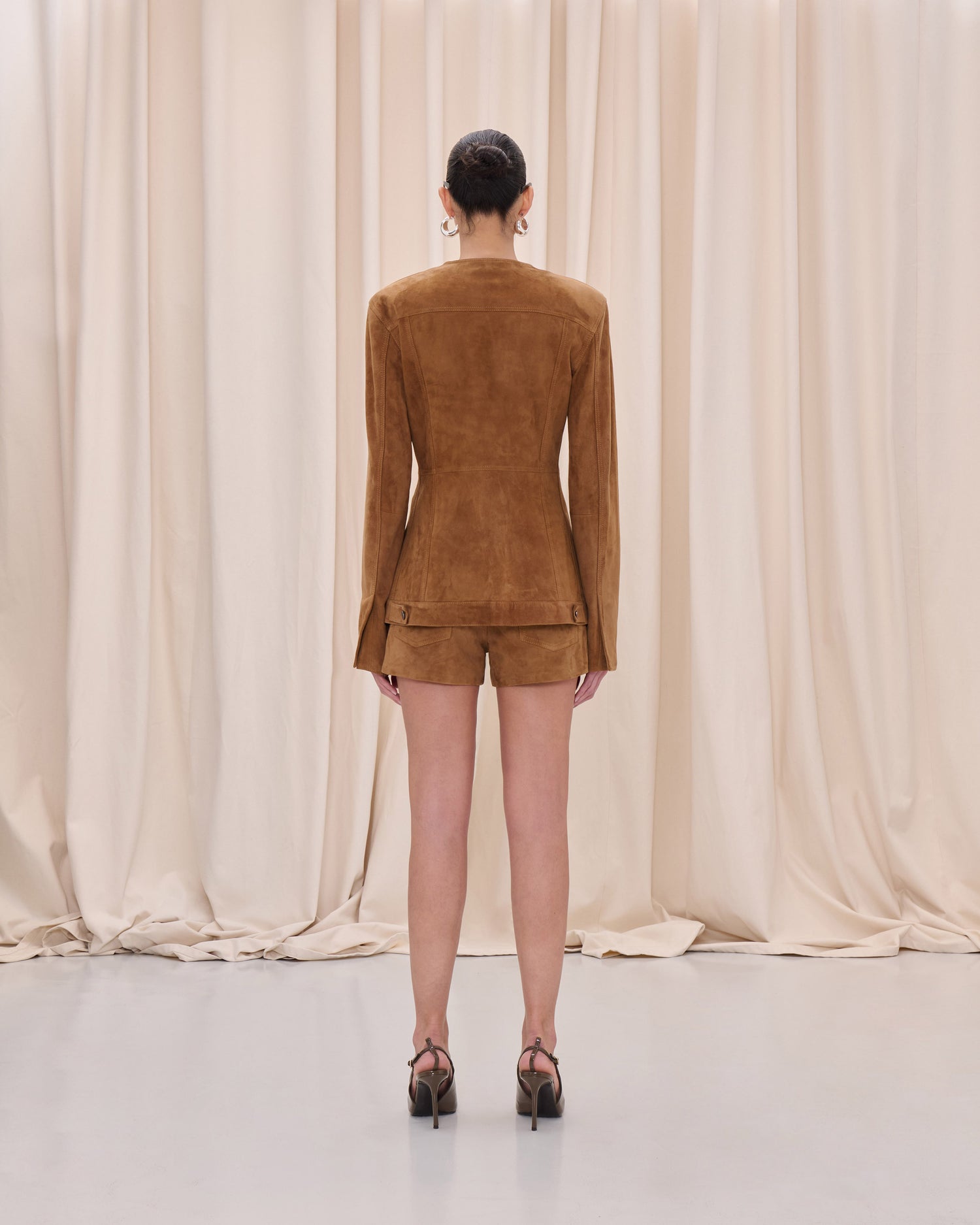 TEMPLE SUDE JACKET // CHOCOLATE