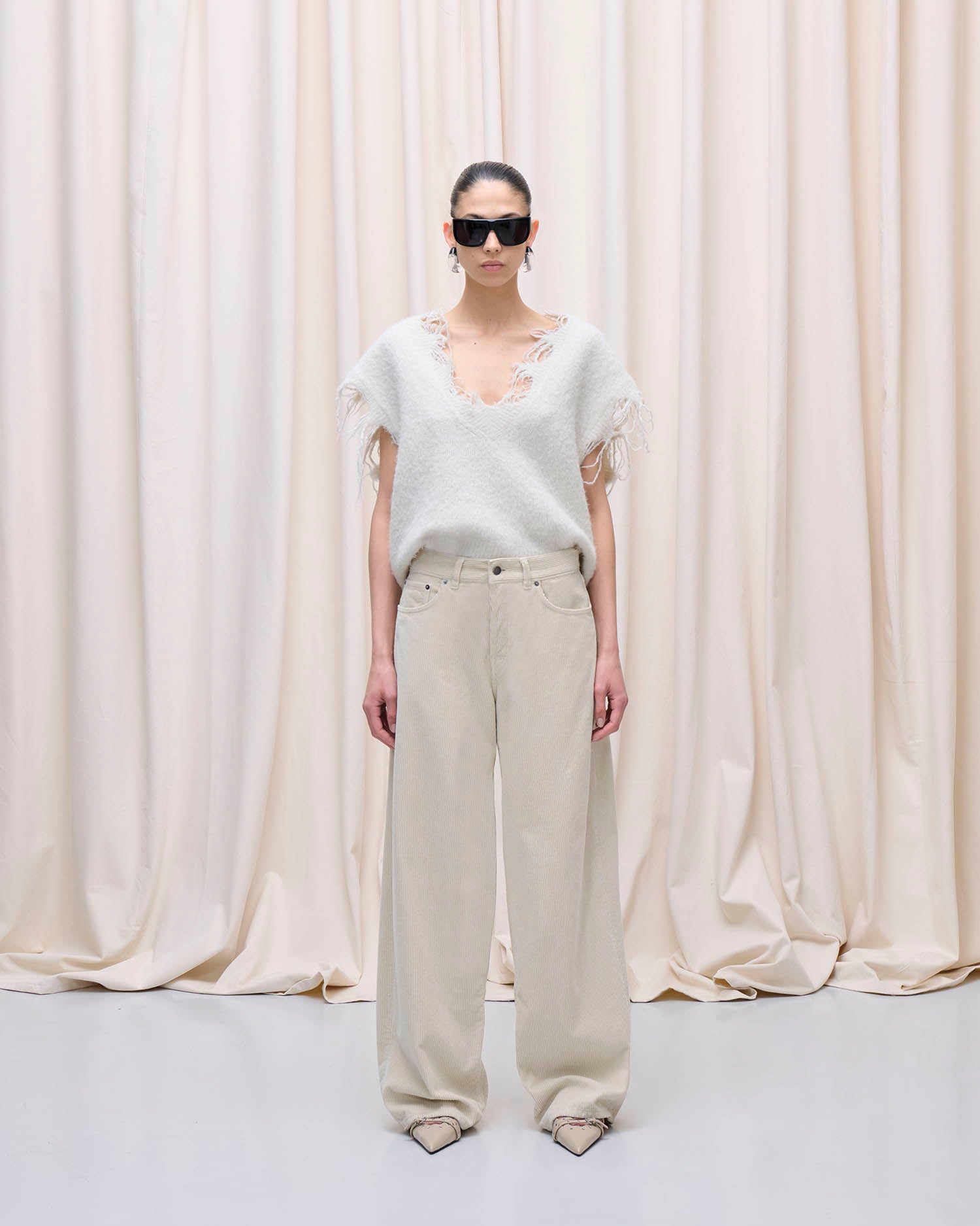 BETHANY TROUSERS // VELVET VIC ECRU