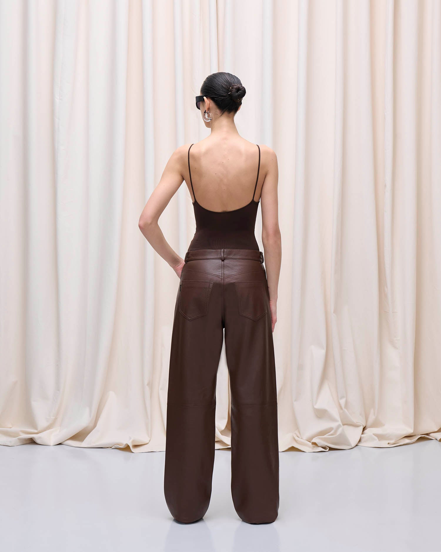 BONNIE LEATHER PANTS // CHOCOLATE