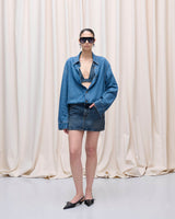 TIA MINI DRESS // OIL BLUE