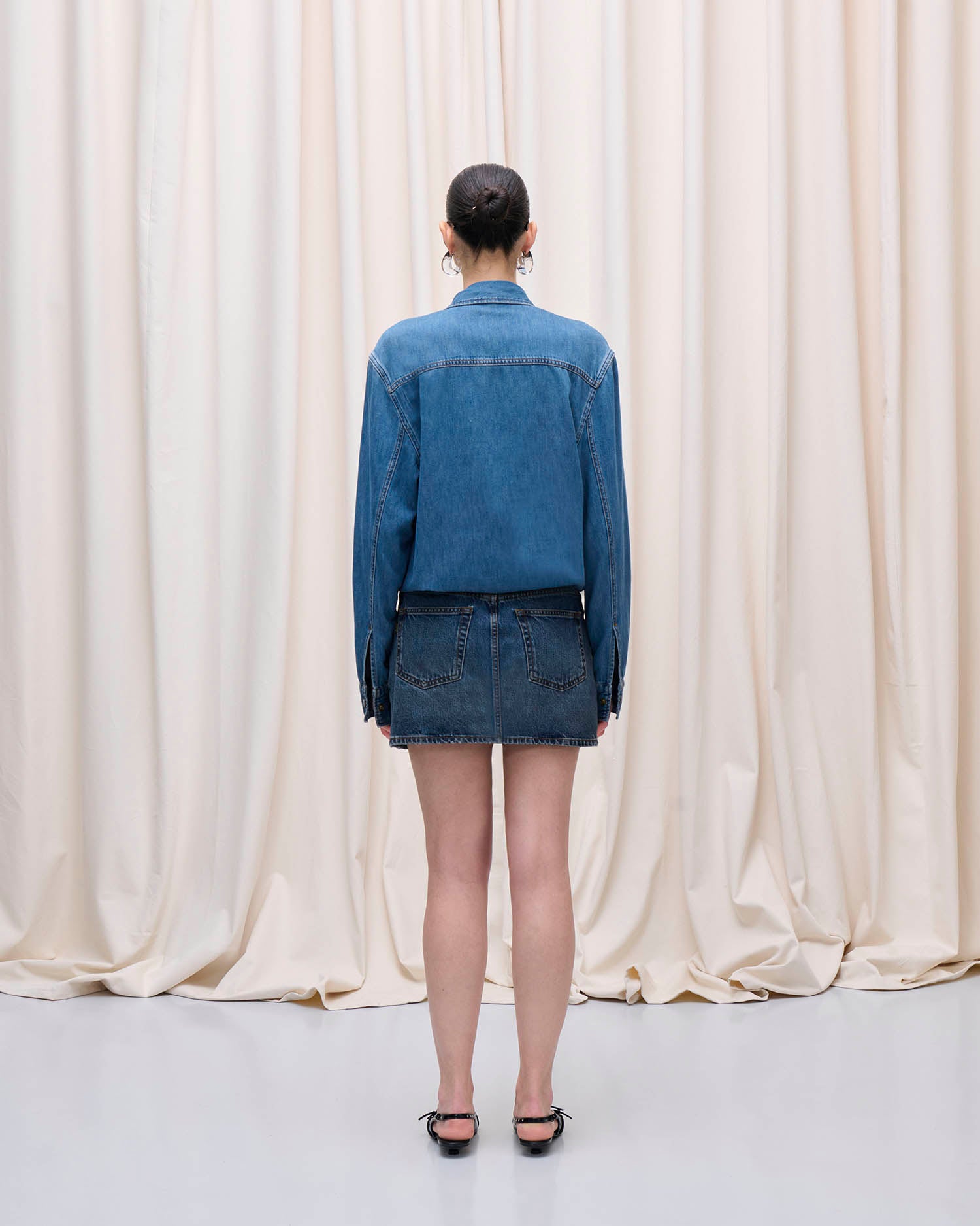 TIA MINI DRESS // OIL BLUE
