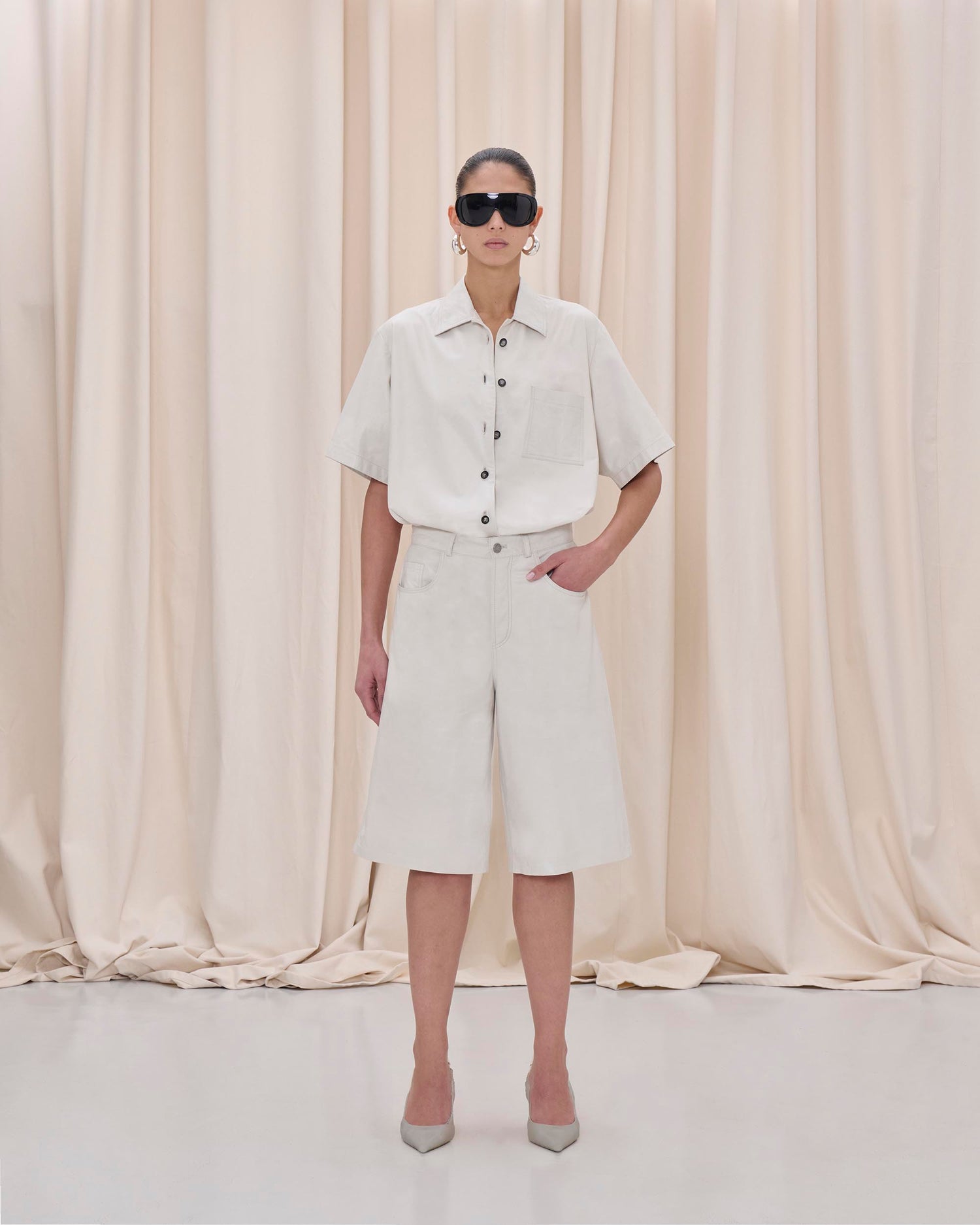 AVRIL WRINKLED SHIRT // WHITE