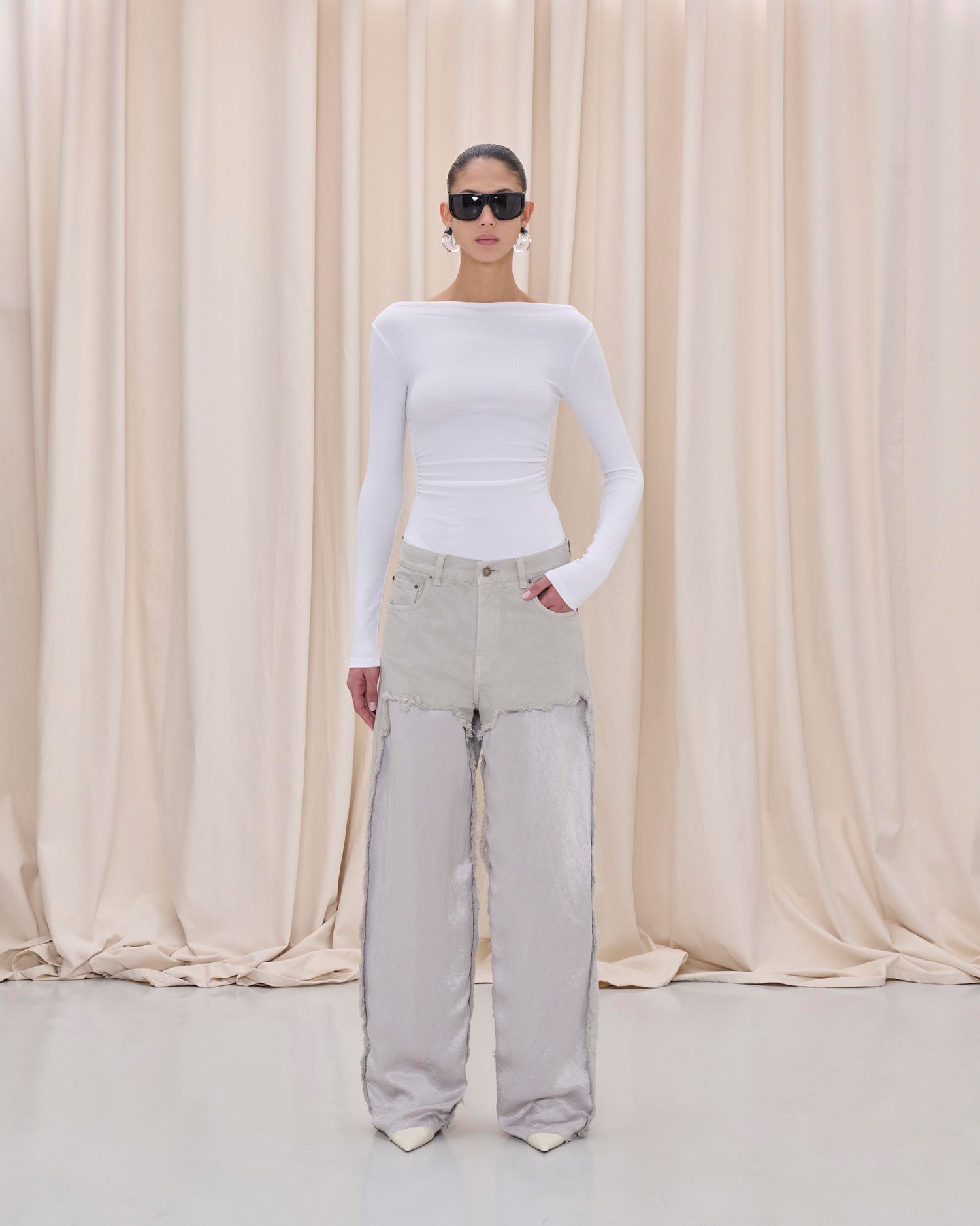 BONNIE SATIN BULL DENIM // WIND GREY