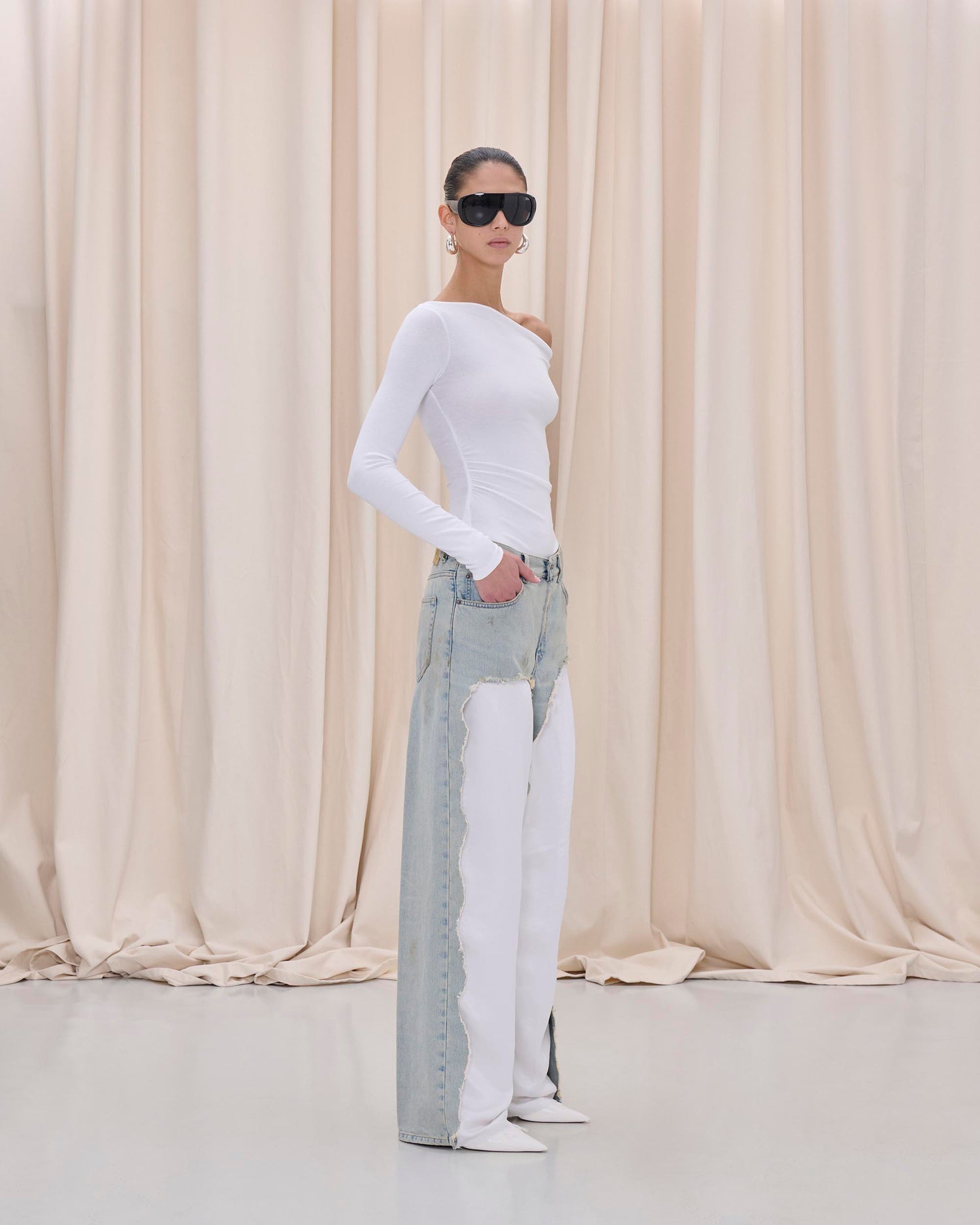 BONNIE SATIN DENIM // DUSTY BLUE