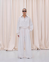 EDIE POLO SWEATSHIRT // ECRU