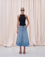 MID SERENITY SKIRT // IONIC BLUE