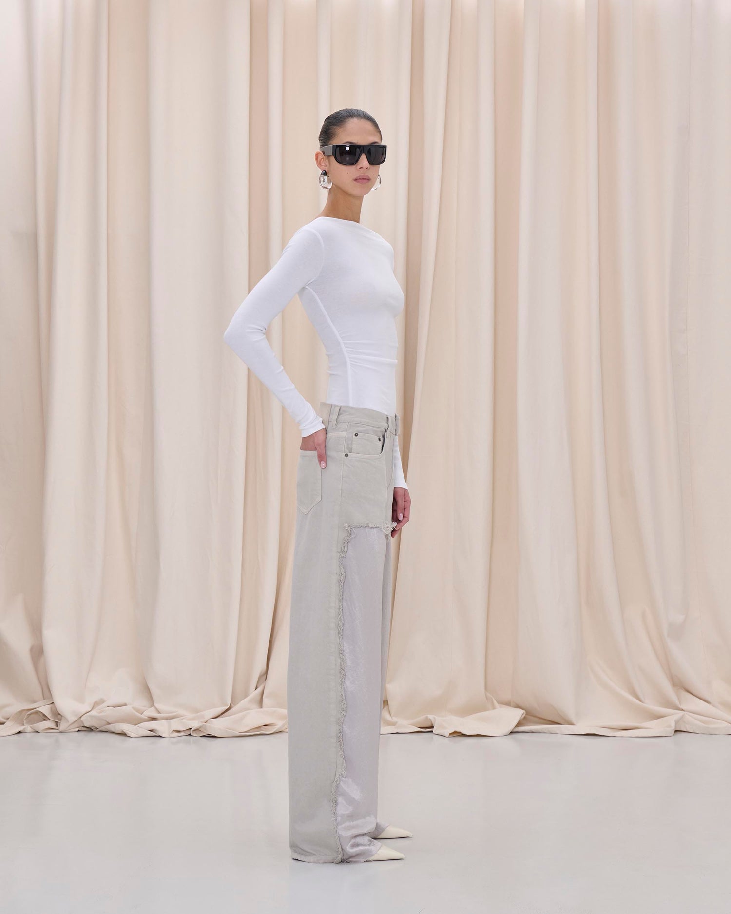 BONNIE SATIN BULL DENIM // WIND GREY