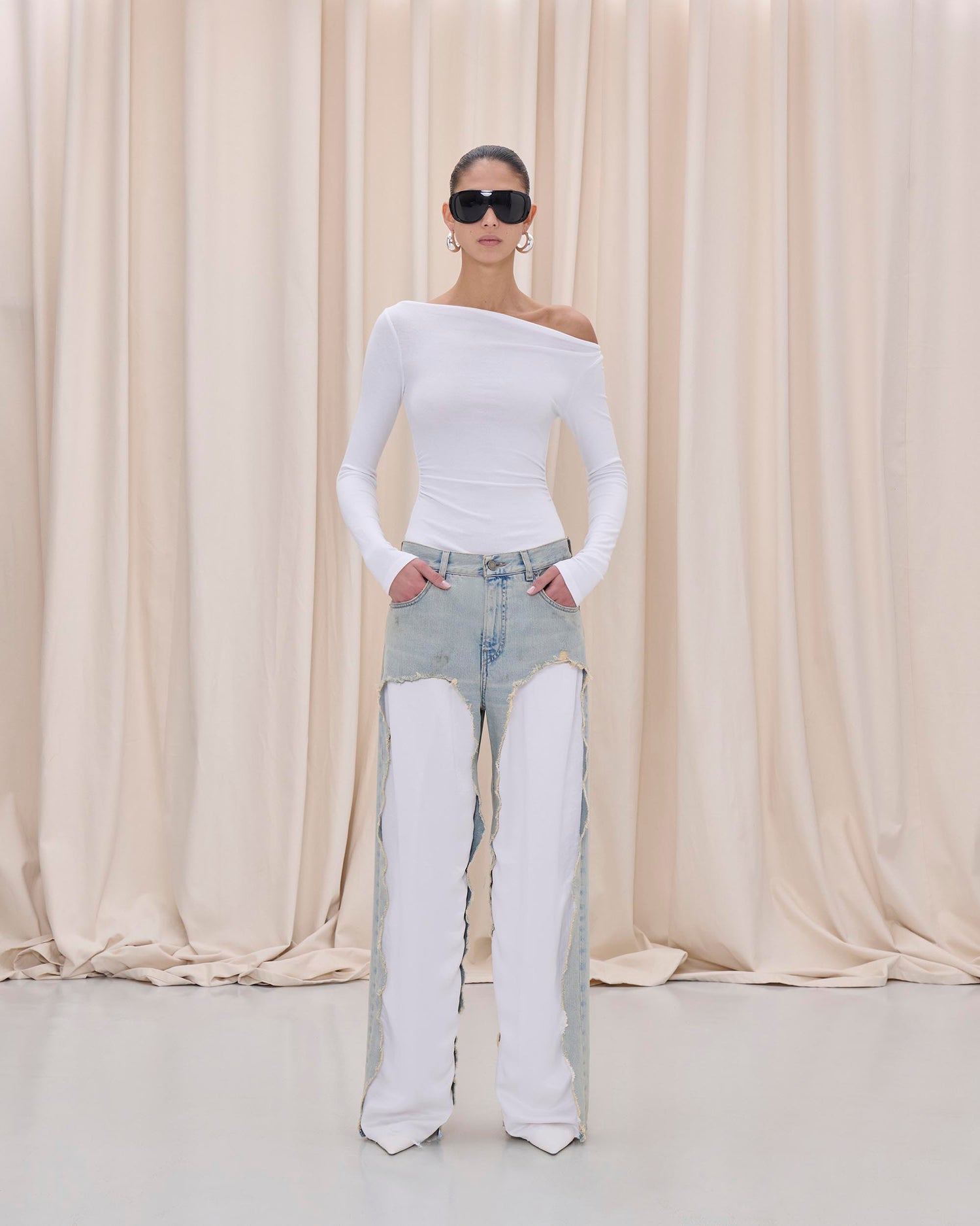 BONNIE SATIN DENIM // DUSTY BLUE