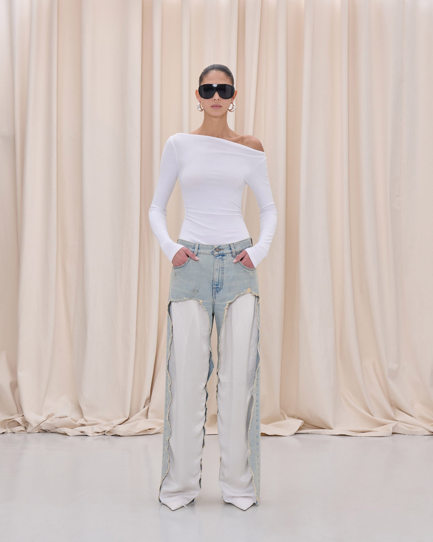 BONNIE SATIN DENIM // DUSTY BLUE