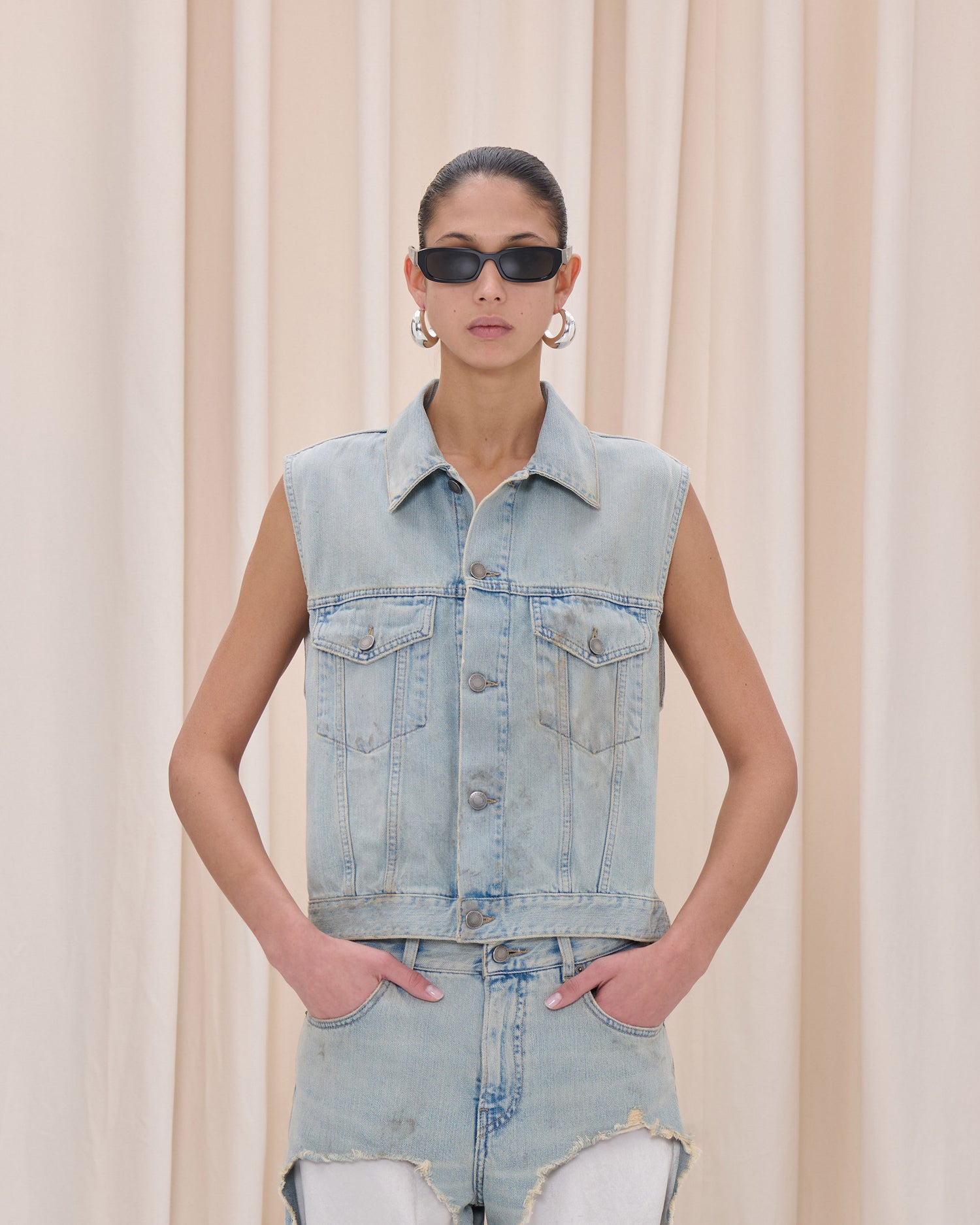 RYDER GILET // DUSTY BLUE