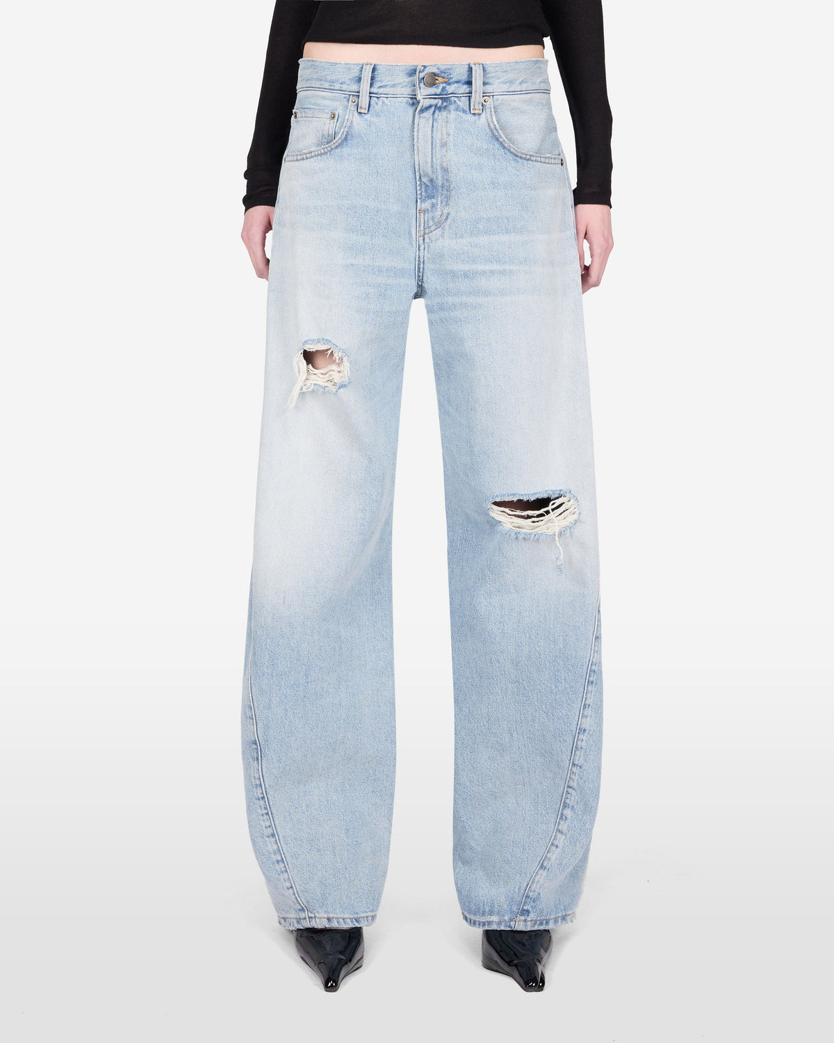 CLYDE BROKEN DENIM JEANS // MARFA BLUE