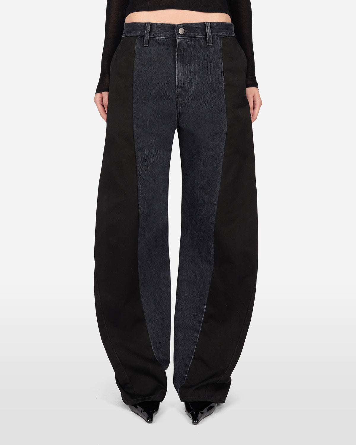 CLYDE DOUBLE DENIM JEANS // USED BLACK