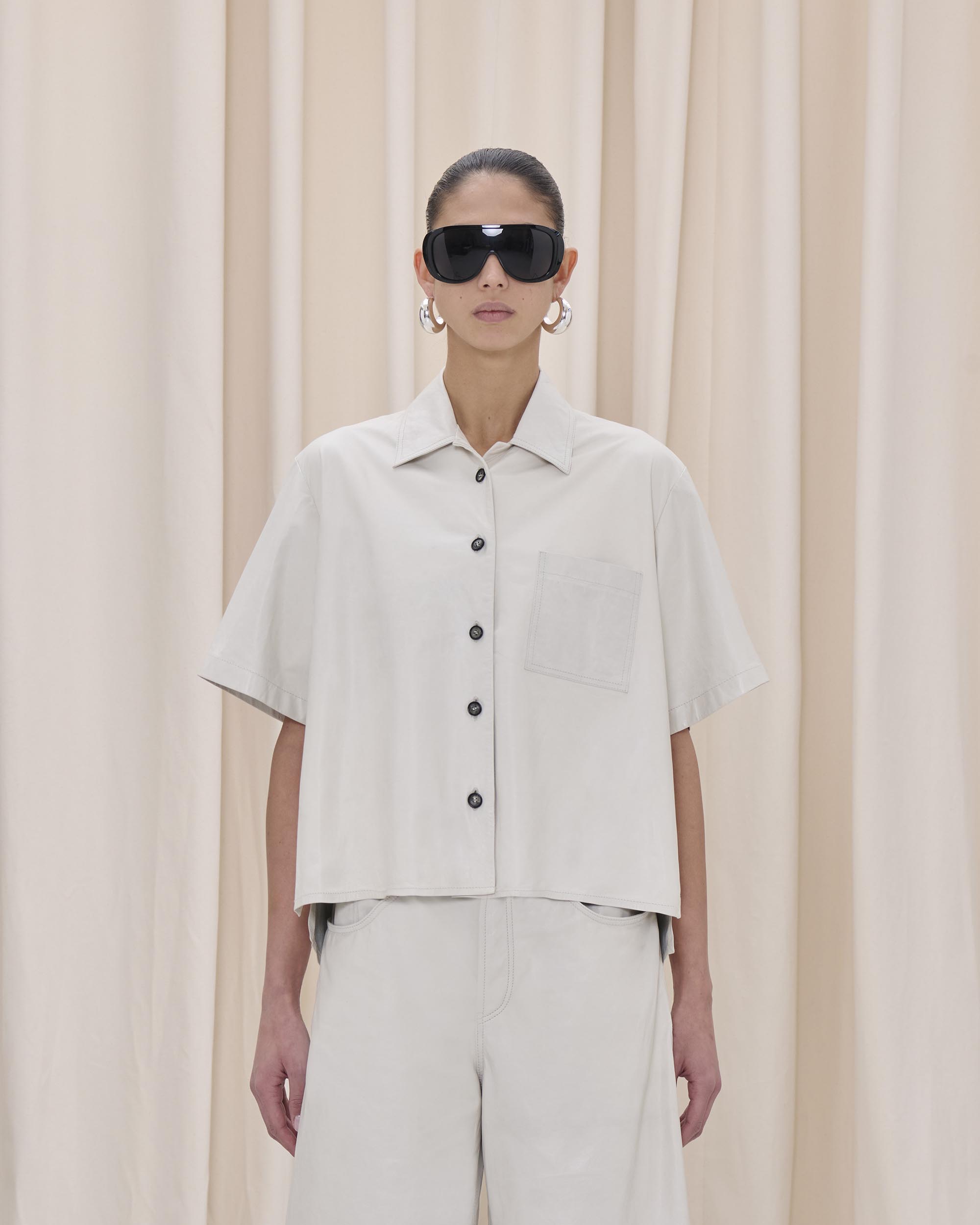 AVRIL WRINKLED SHIRT // WHITE – Haikure