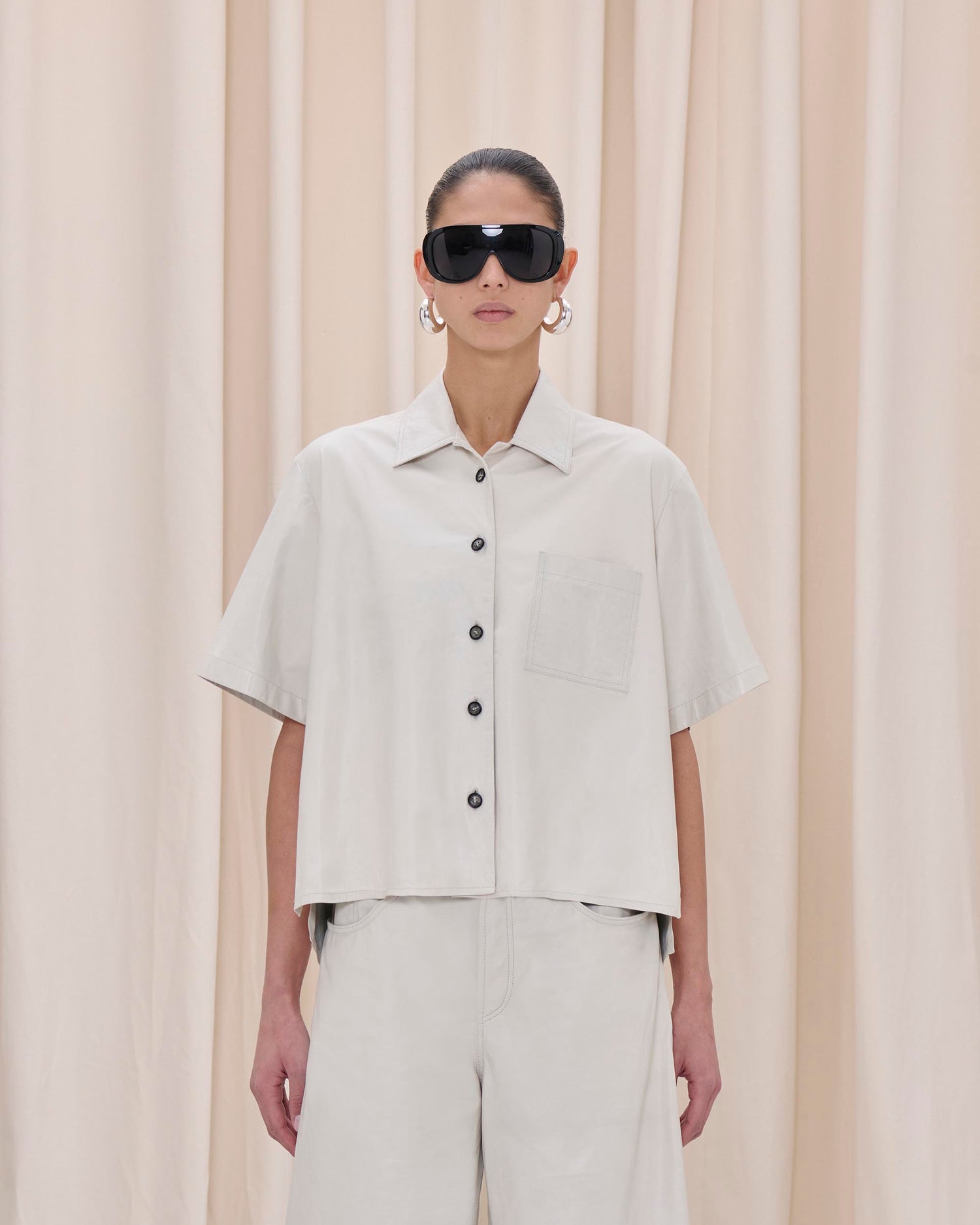 AVRIL WRINKLED SHIRT // WHITE