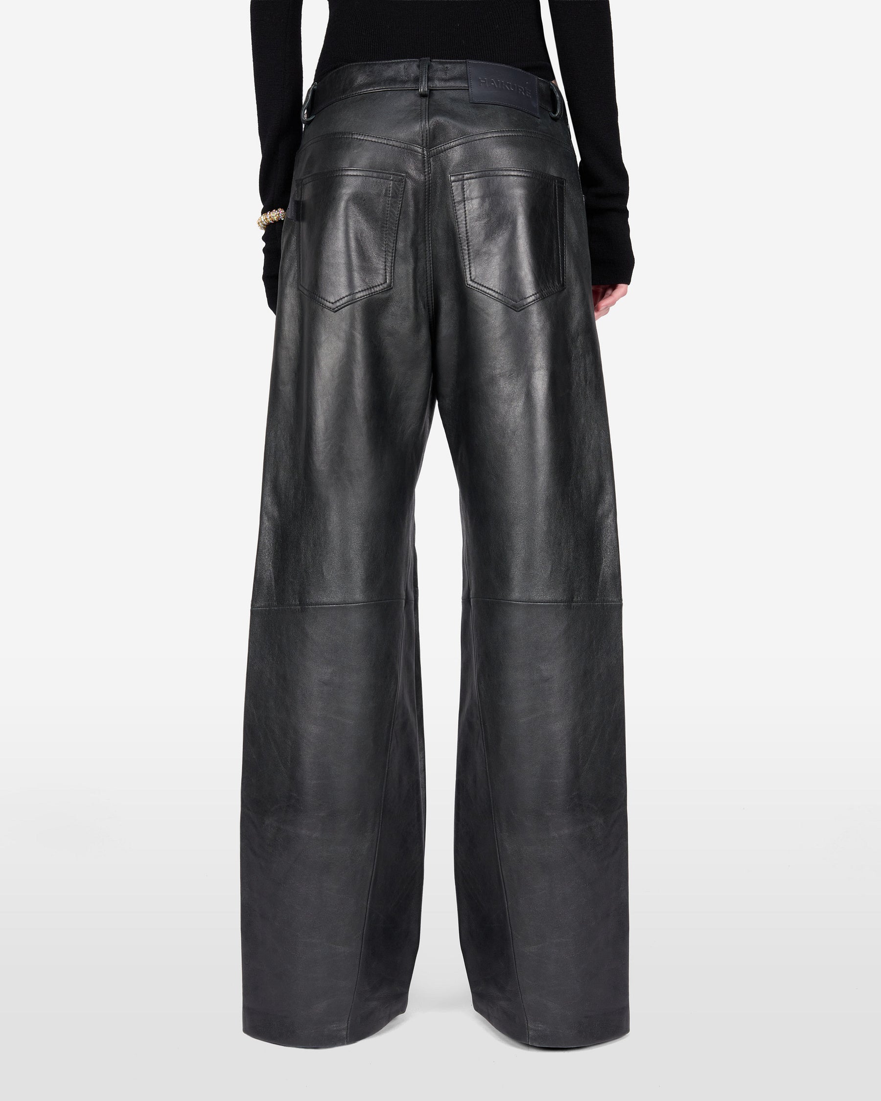 BONNIE ZIP LEATHER PANTS // BLACK – Haikure