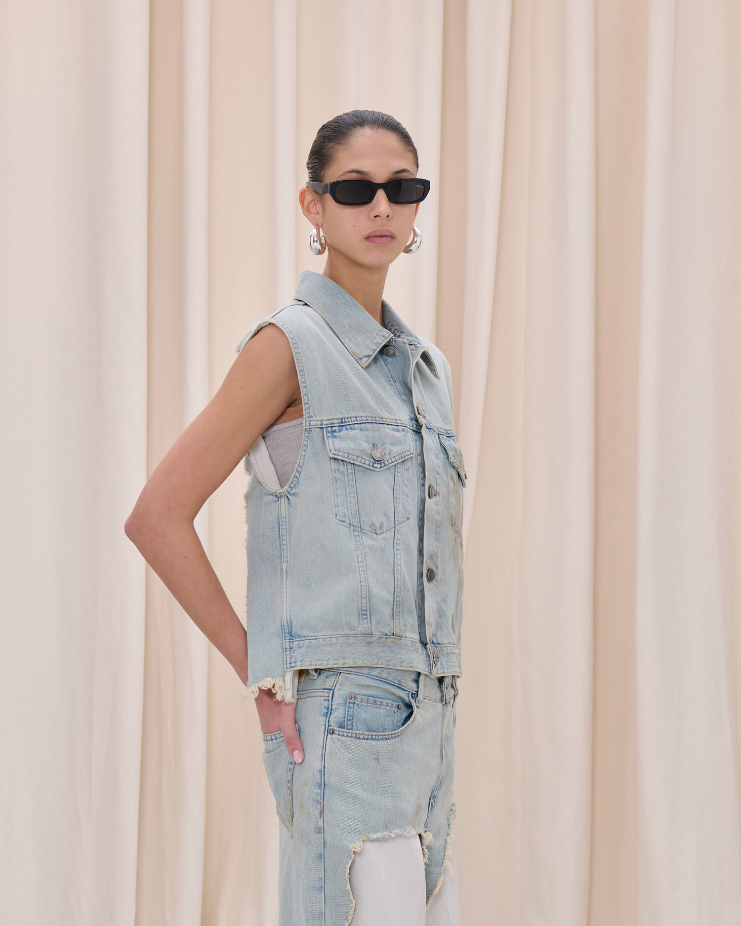 RYDER GILET // DUSTY BLUE