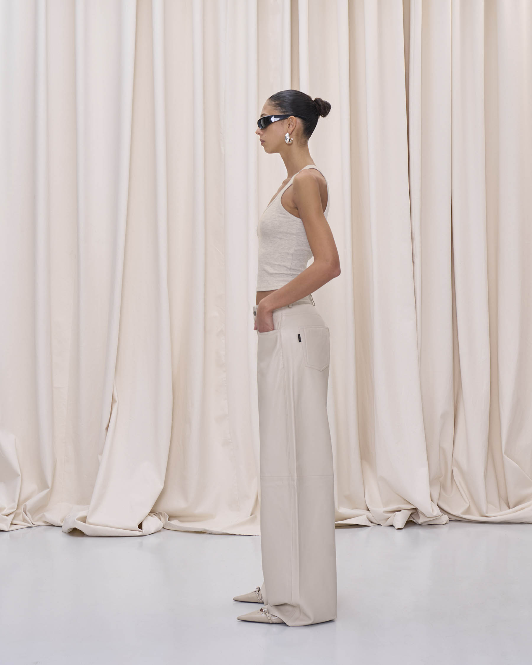 BETHANY LEATHER TROUSERS // IVORY – Haikure