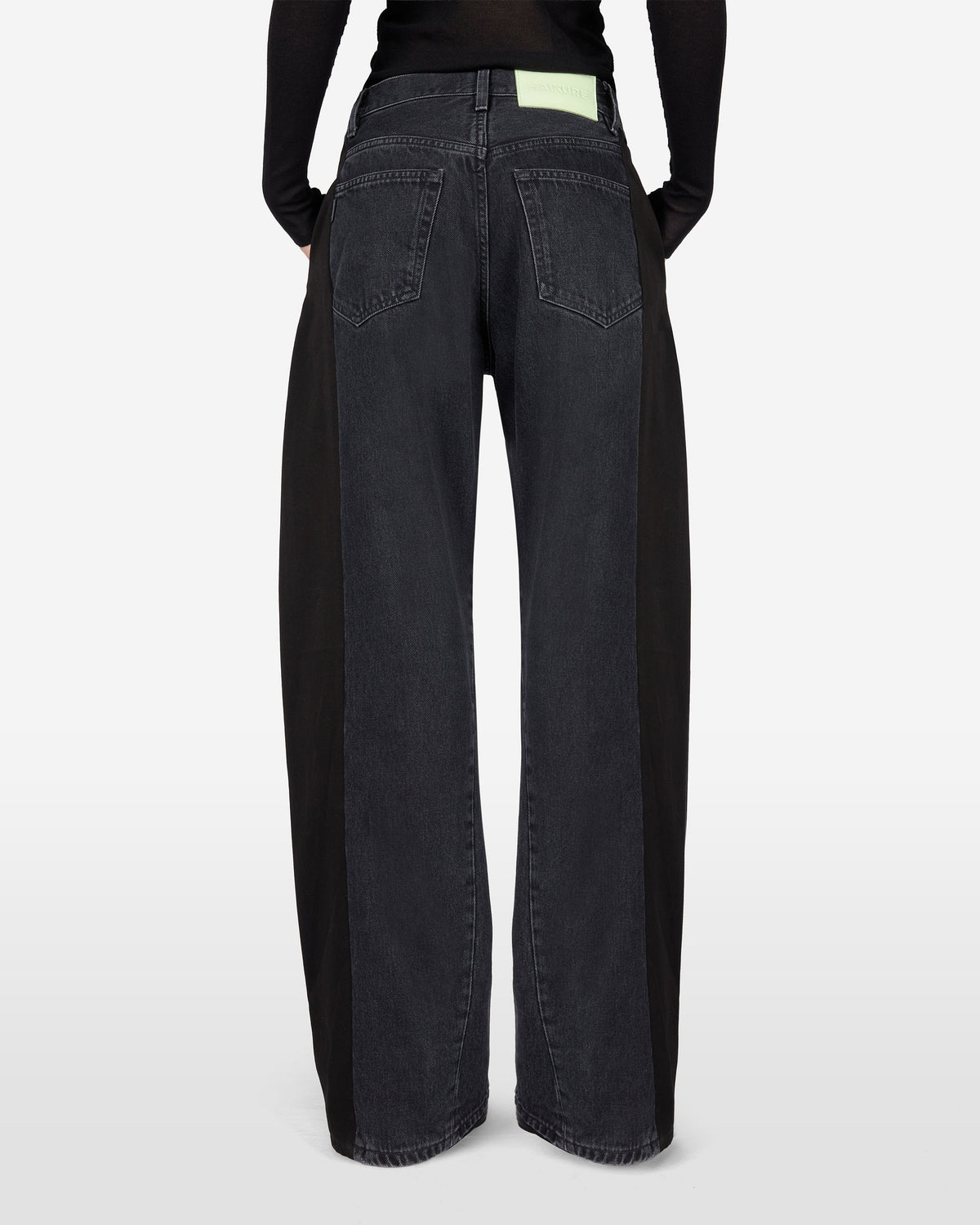 CLYDE DOUBLE DENIM JEANS // USED BLACK