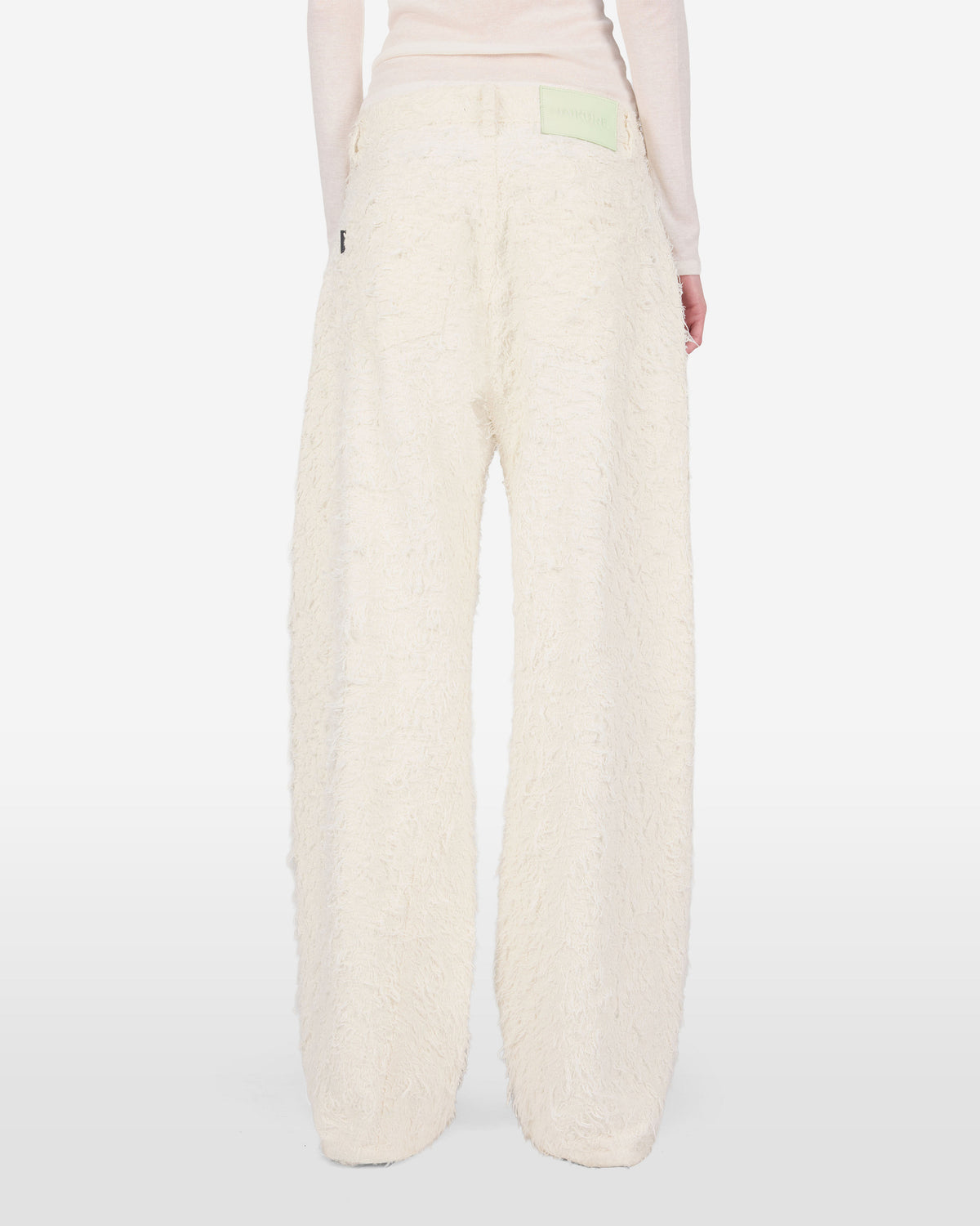 CLYDE FUR DENIM JEANS // OFF WHITE