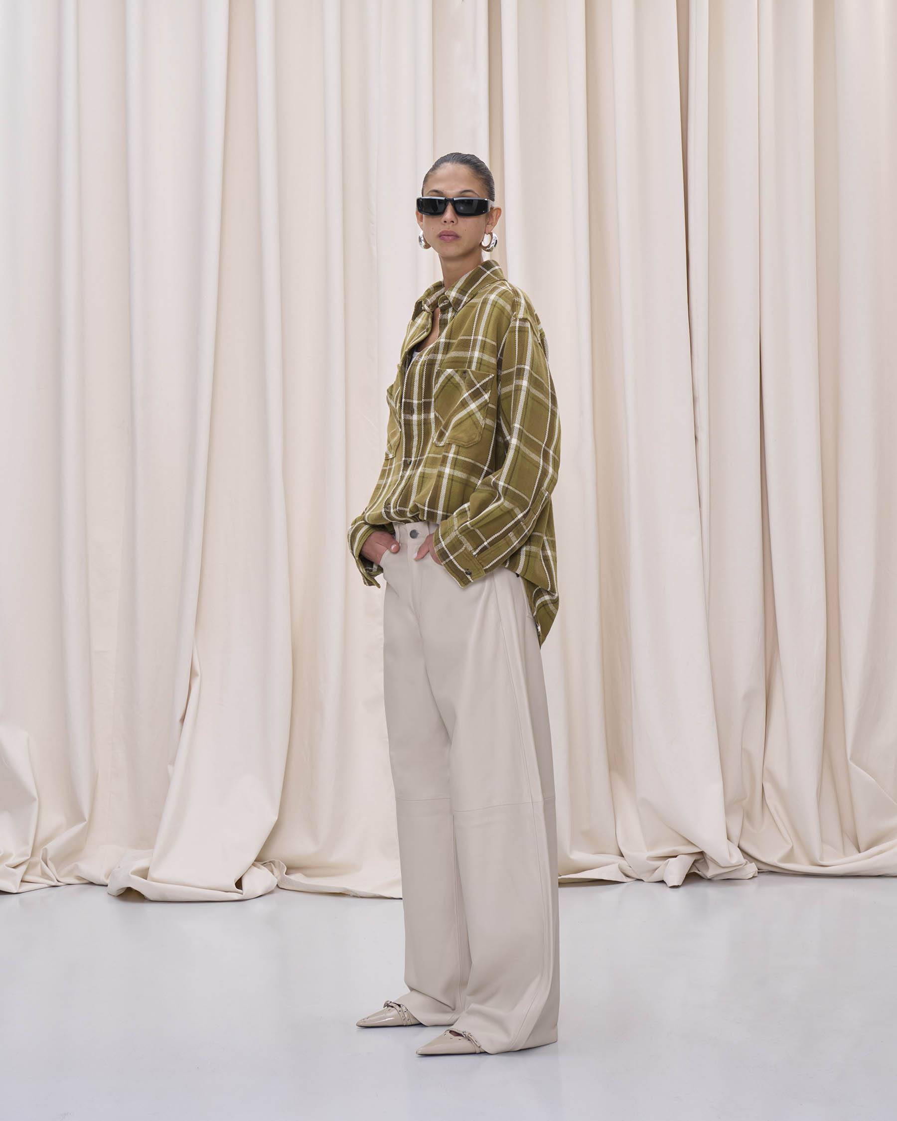 NELSON CHECK 99 SHIRT // MILITARY – Haikure