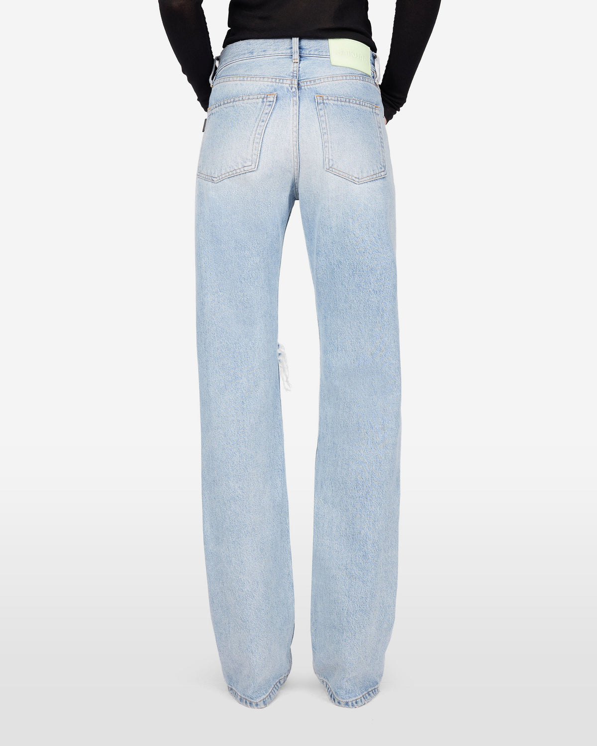 STAR BROKEN DENIM JEANS // MARFA BLUE