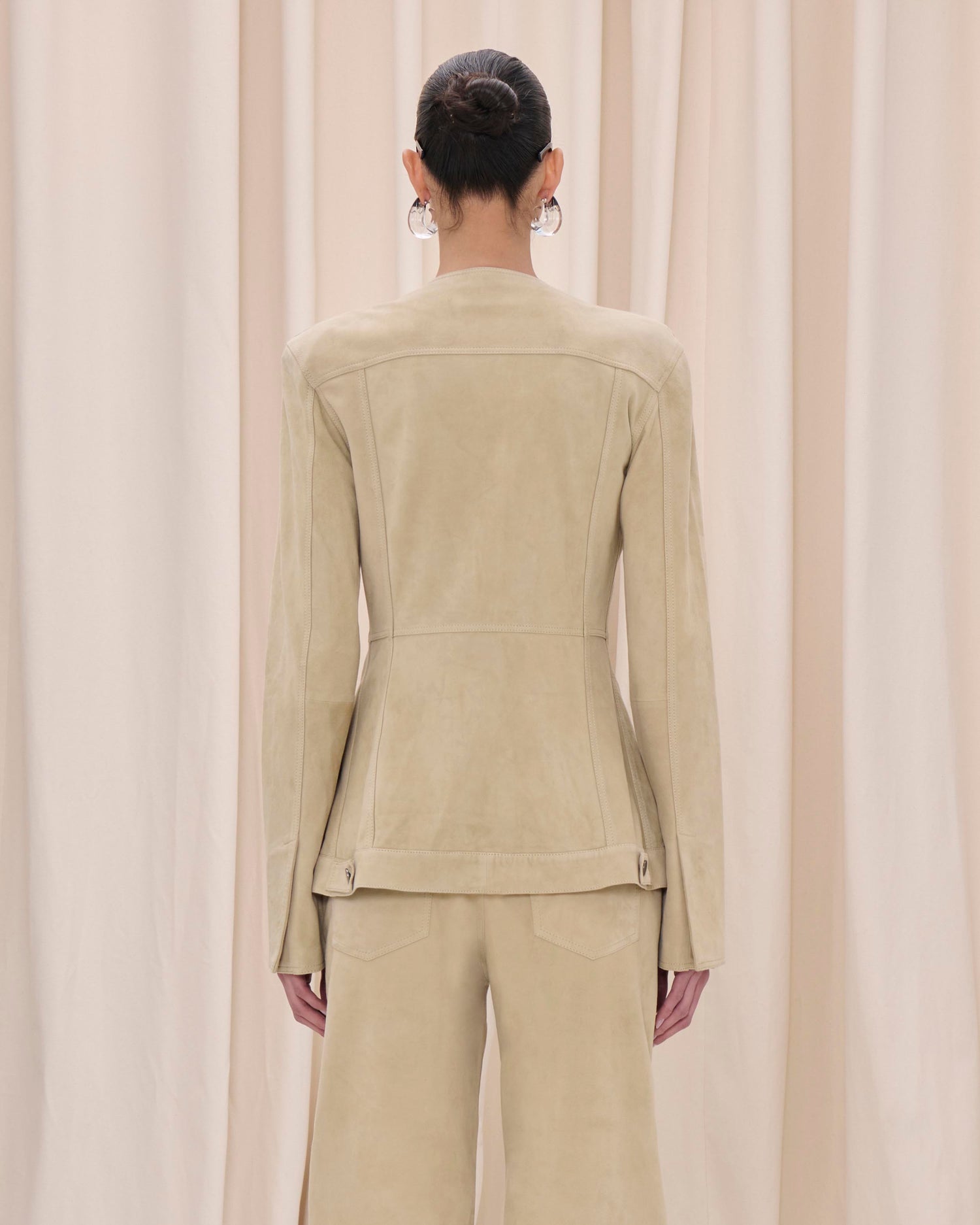 TEMPLE SUDE JACKET // BEIGE