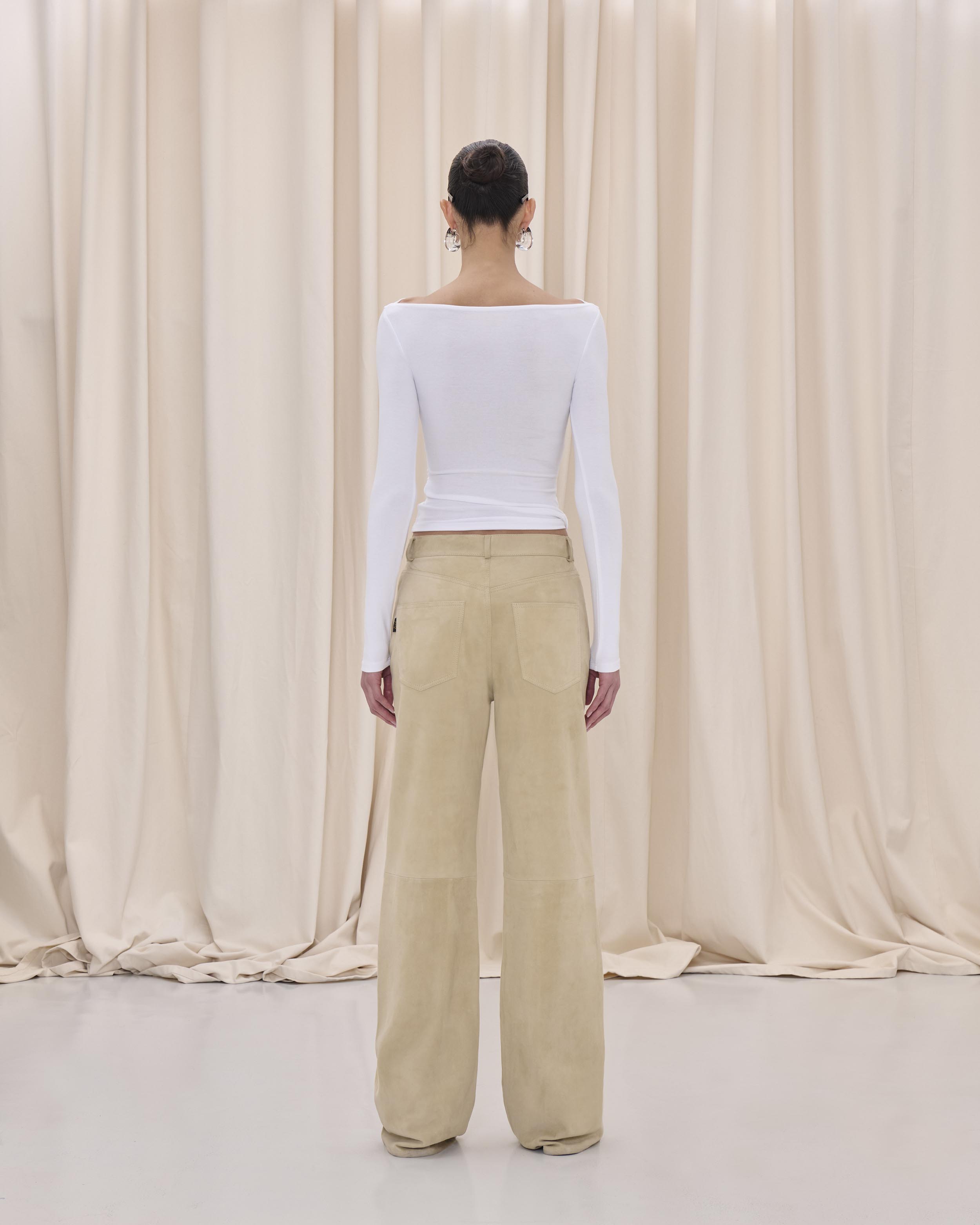 KOREA SUEDE PANTS // BEIGE – Haikure