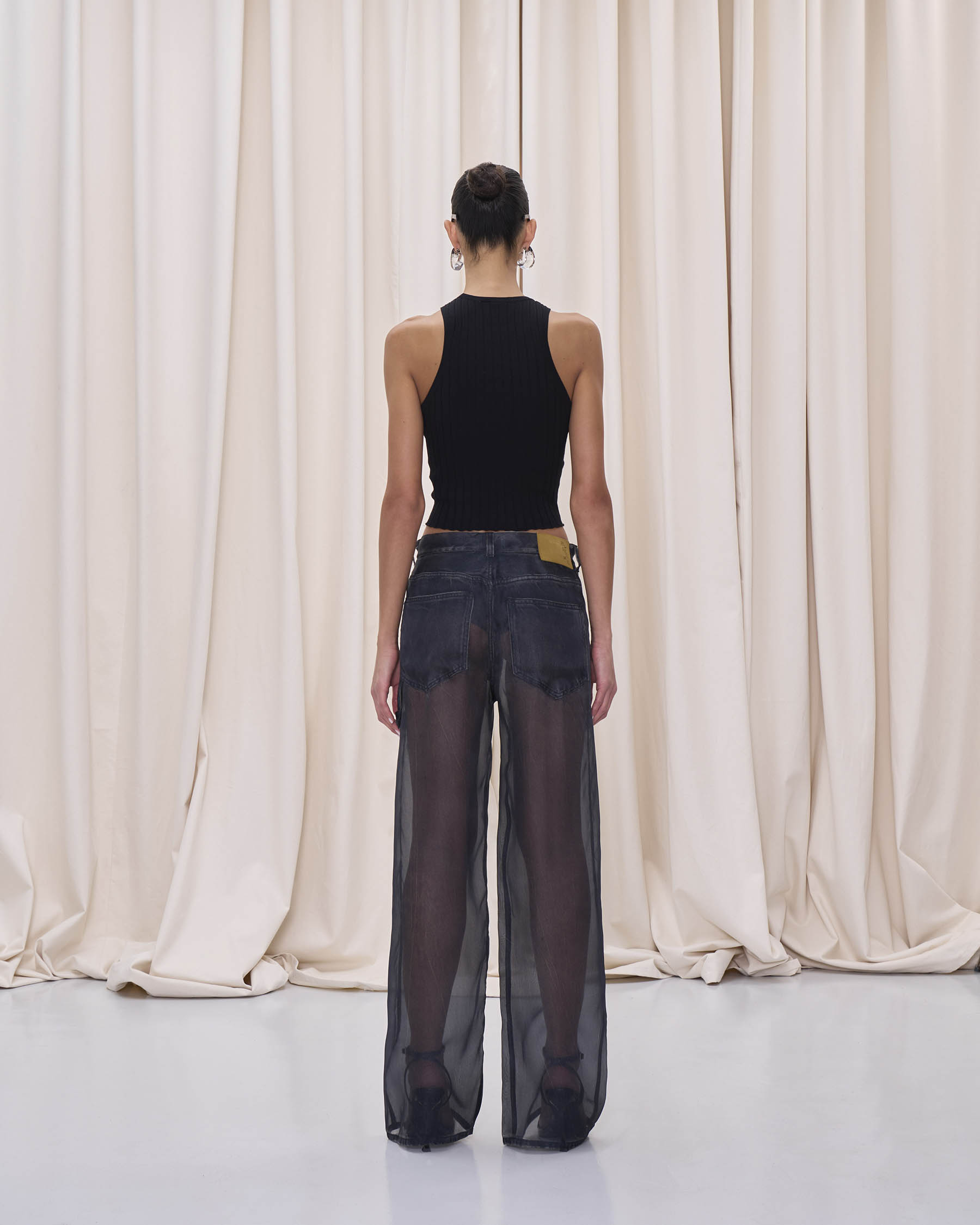 WINONA PANTS // BLACK DENIM PRINT – Haikure