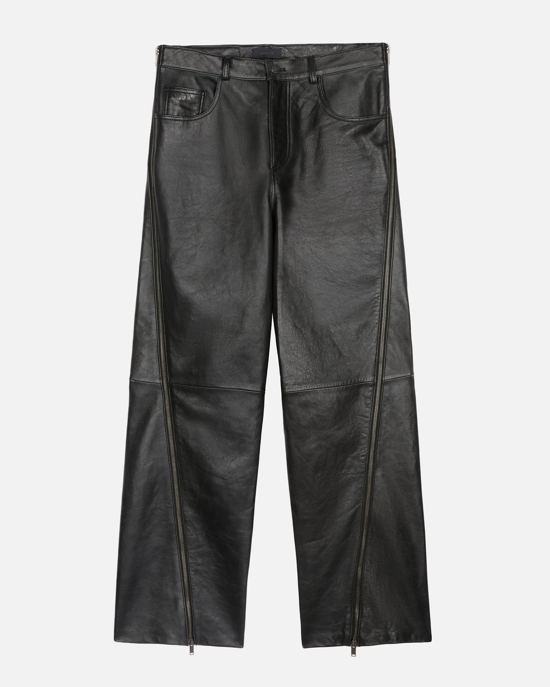BONNIE ZIP LEATHER PANTS // BLACK – Haikure