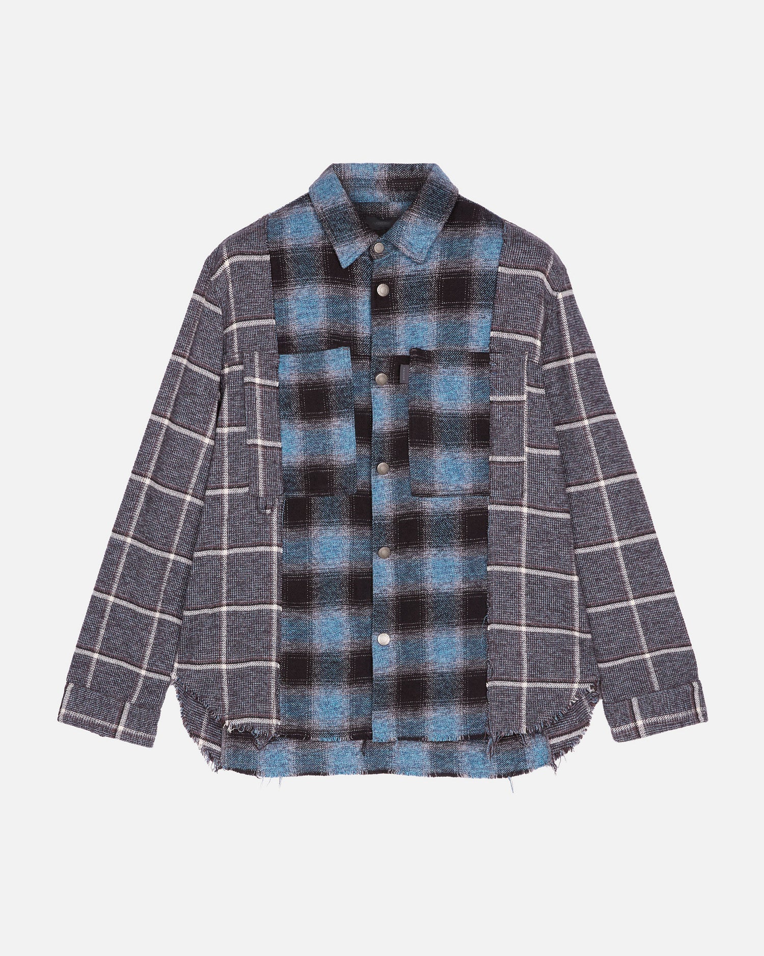 ARNO DOUBLE CHECK SHIRT// CHECK BLACK AND BLUE