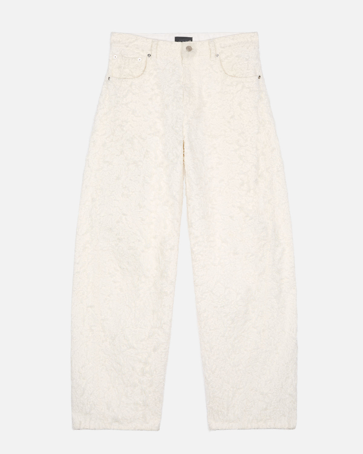 CLYDE FUR DENIM JEANS // OFF WHITE
