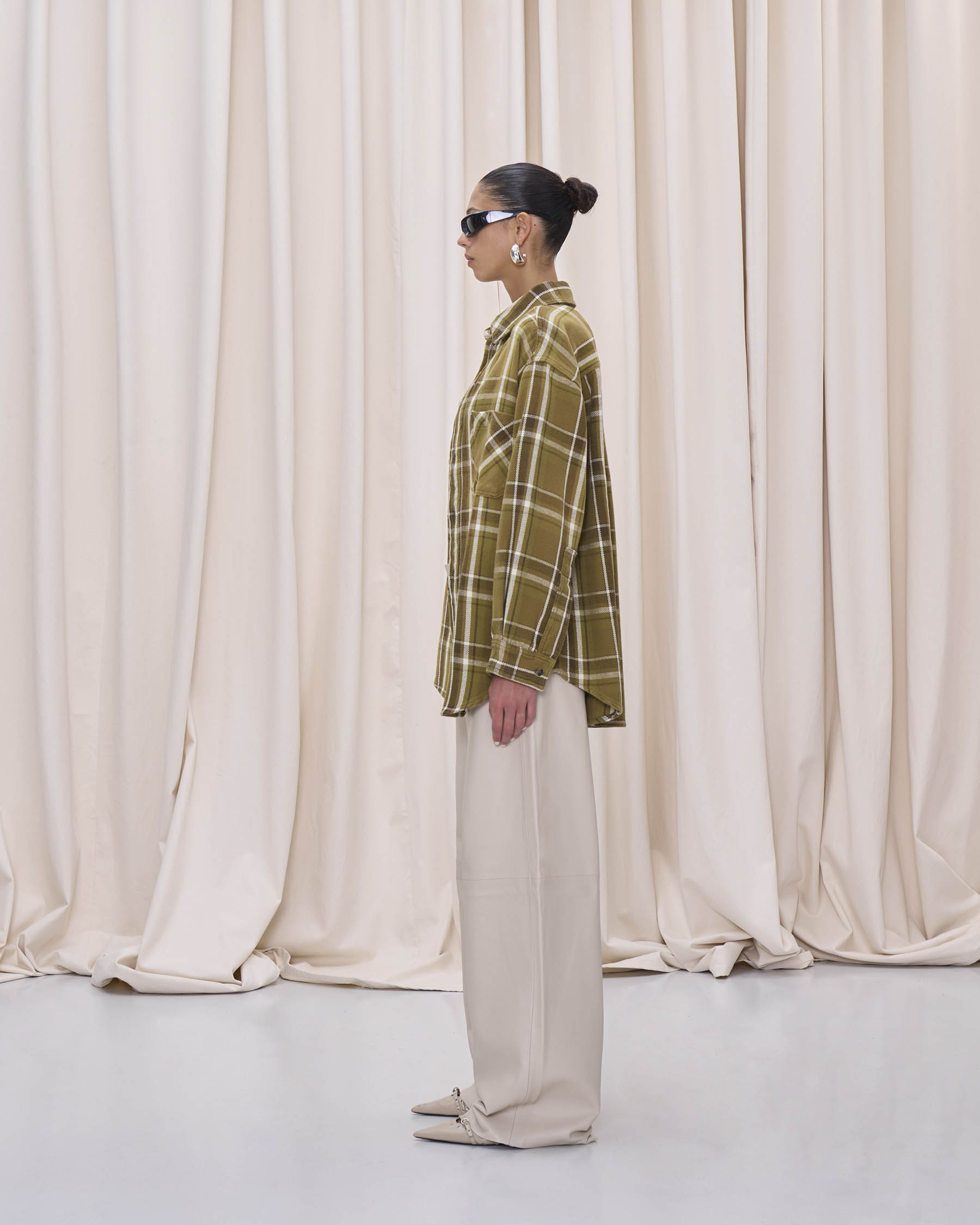 NELSON CHECK 99 SHIRT // MILITARY – Haikure